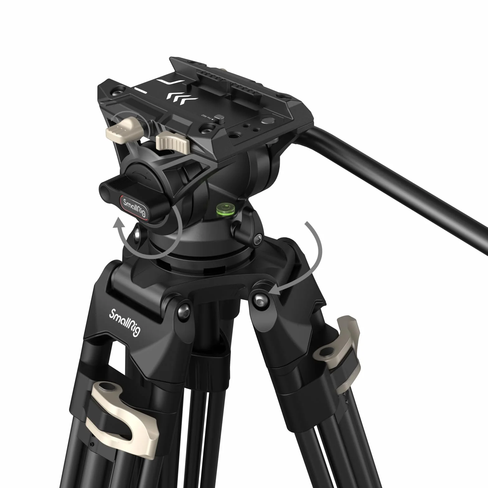 SMALLRIG Video Tripod System, 73-Calowy WytrzymałY Statyw z GłOwicą PłYnową 360 Stopni i PłYtą Szybkiego Uwalniania do Lustrzanek Cyfrowych, Kamer, AparatóW - 3751
