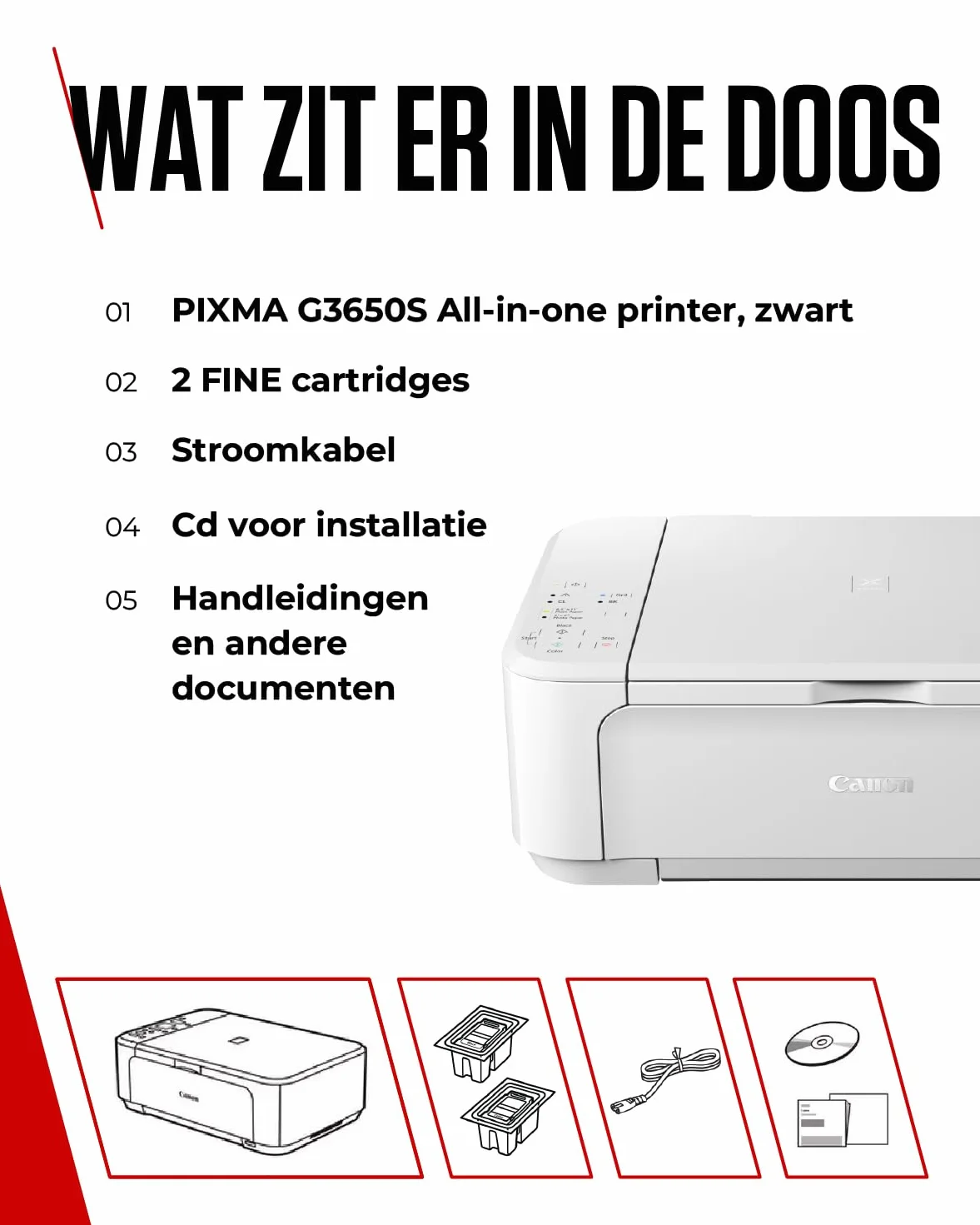Canon PIXMA MG3650S kolorowa drukarka atramentowa Wi-Fi Apple AirPrint automatyczne drukowanie dwustronne biała