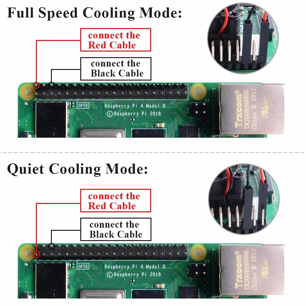 GeeekPi Raspberry Pi Wentylator Bezszczotkowy DC 5V 30x30x7mm Radiator Model B 4 3B+ NESPI CASE Plus 1 sztuka