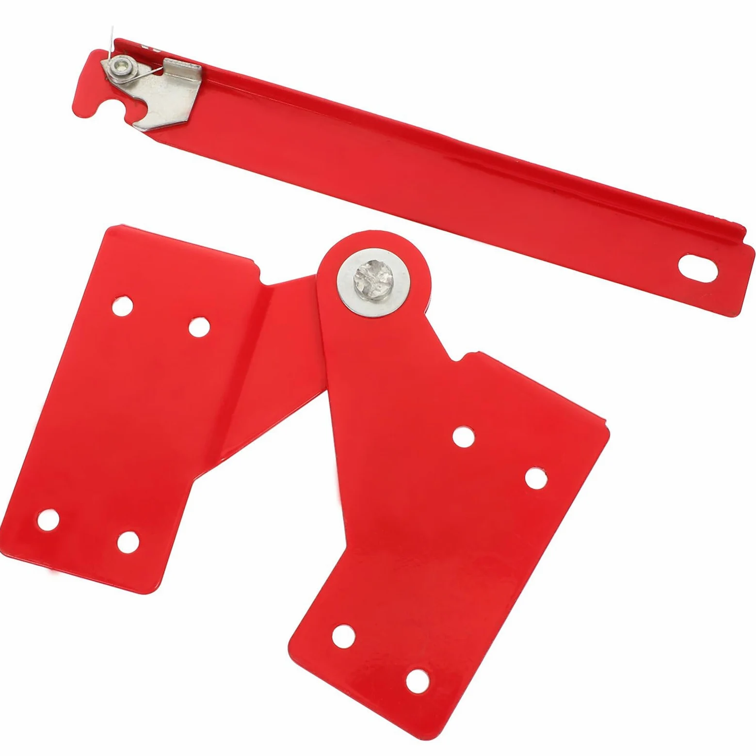 Kit de Bisagra para Escaleras Plegables de Ático Unión de Aluminio Reforzado Codo Incluye Tornillos y Varillas Bisagra Roja Gr para Escaleras Pequeñas y s