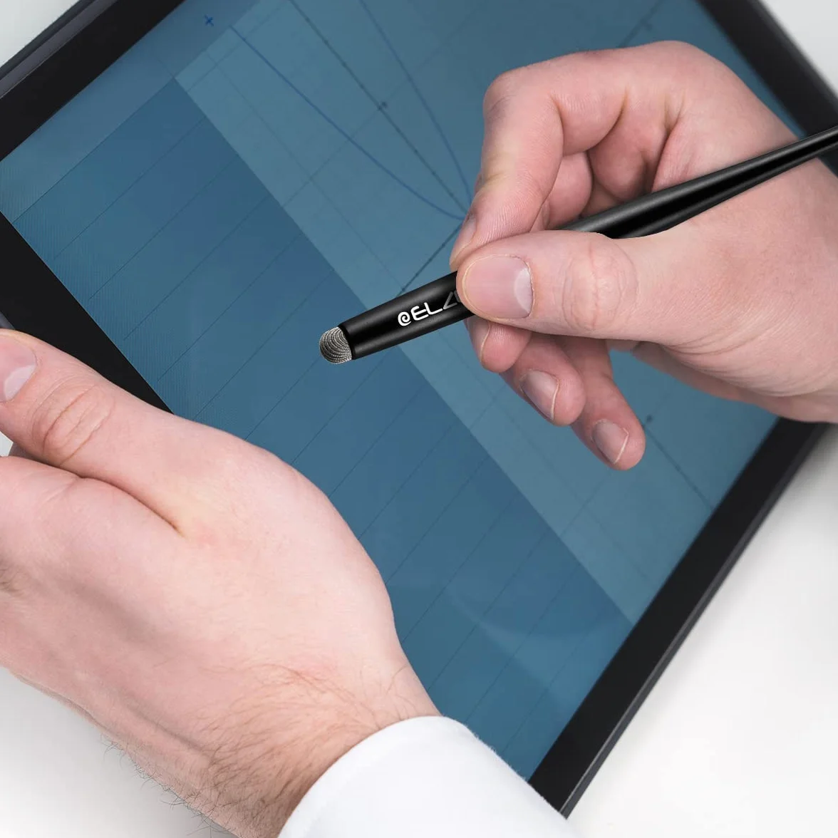ELZO rysik uniwersalny dotykowy 4 sztuki do iPhone iPad Samsung Surface Huawei Chromebook czarny srebrny jasnoniebieski różowy
