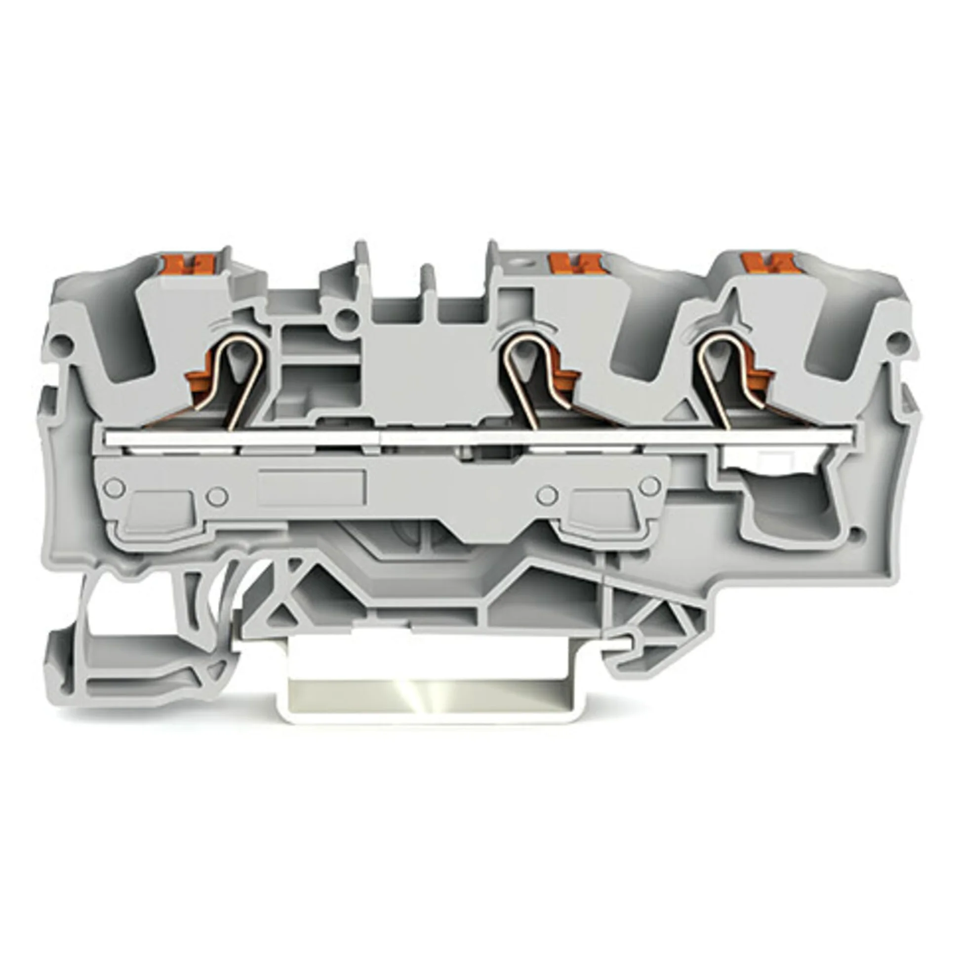 2206-1301 | WAGO 3-PRZEWODNIK TERMINAL BLOCK WITH PUSH-BUTTON 6 MM?, szary