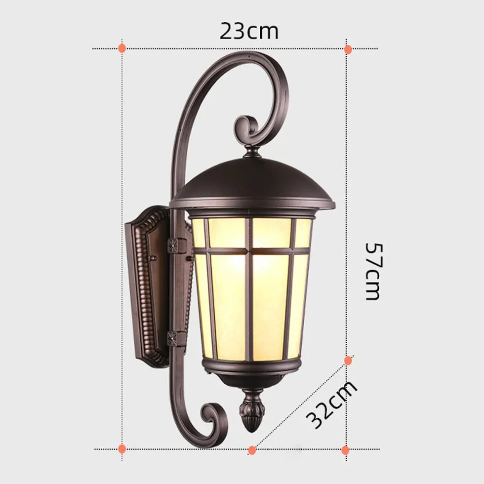 Zewnętrzna lampa ścienna z latarnią, zewnętrzne kinkiety ścienne, tradycyjne oświetlenie zewnętrzne autokarowe, wodoodporna oprawa ganku, uchwyt ścienny, lampa ścienna do drzwi patio, terra