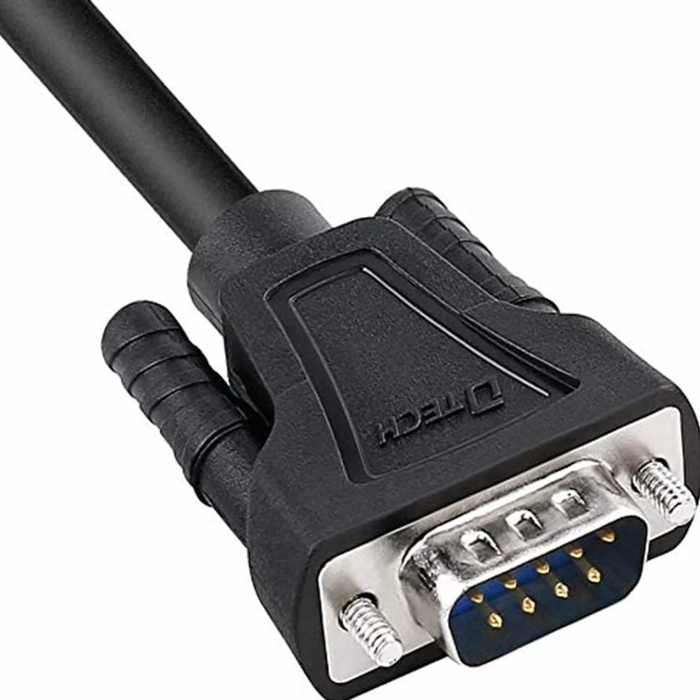 DTECH kabel szeregowy RS232 0,5 m przedłużacz 9-biegunowy czarny