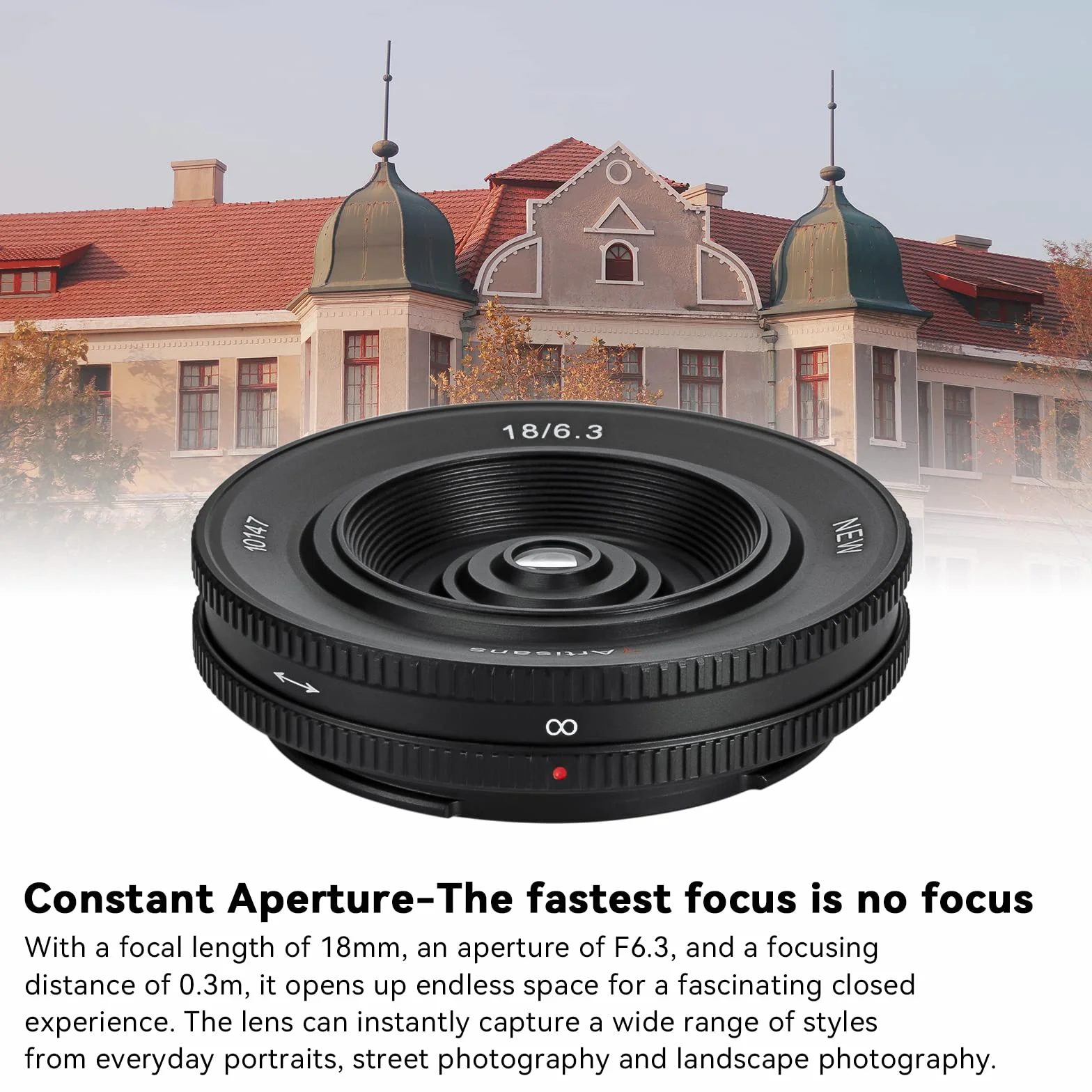 7artisans 18mm F6.3 Ultra-cienki obiektyw APS-C Prime MFT M4/3 do Panasonic