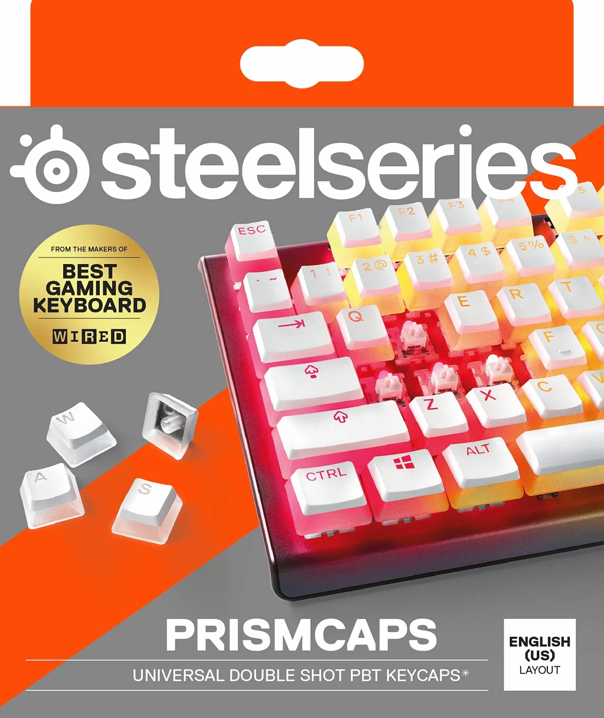 Steelseries Prismcaps 60203 Nakładki na Klawisze, Biały, 104 klawisze