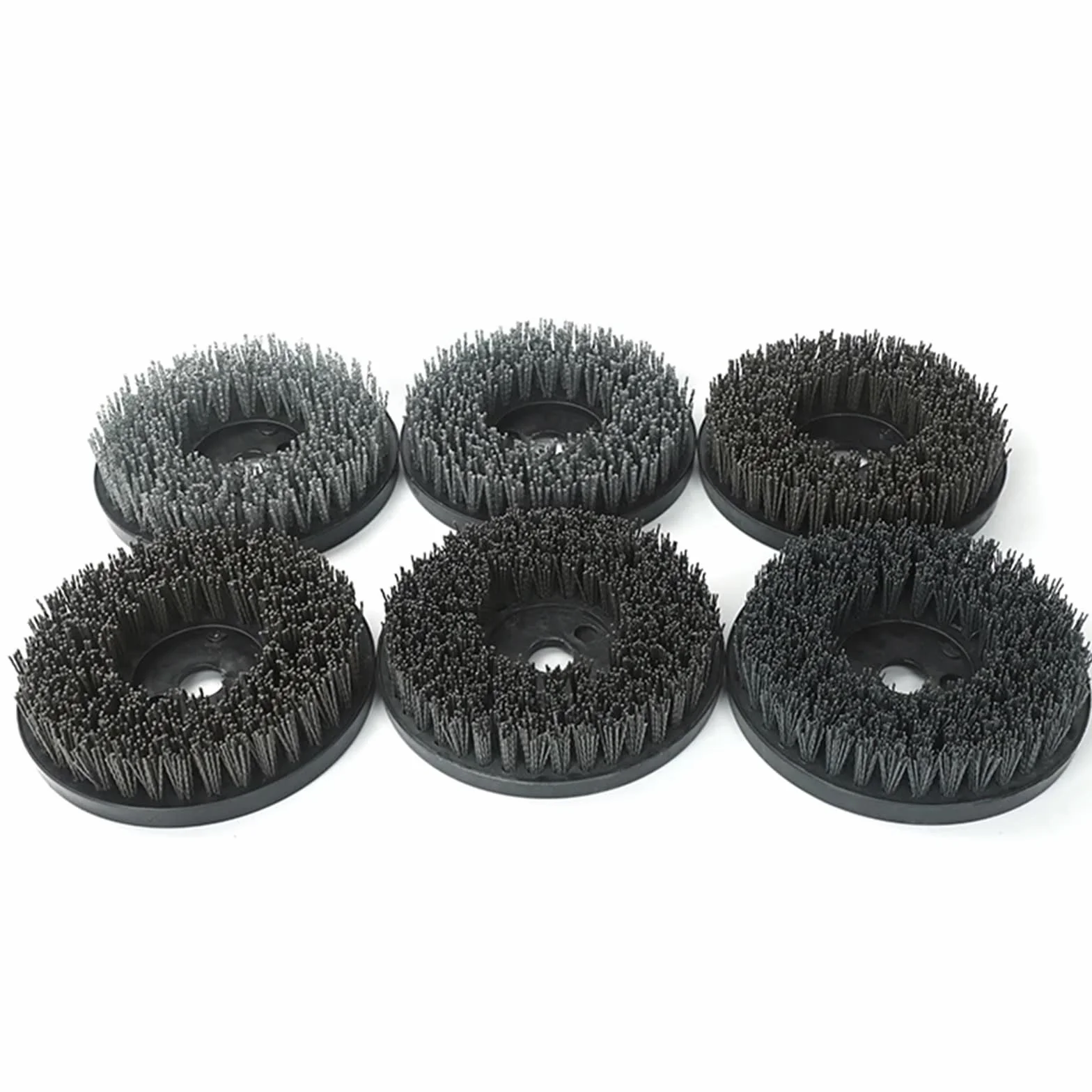 Nasadki szczotkowe do wiertarek, Kółko do szczotki kubkowej 8 cali 200 mm Nylon 4 otwory M8 Multi Grit Kamień Granit Marmur Czysty połysk(16-1PCS-M8)