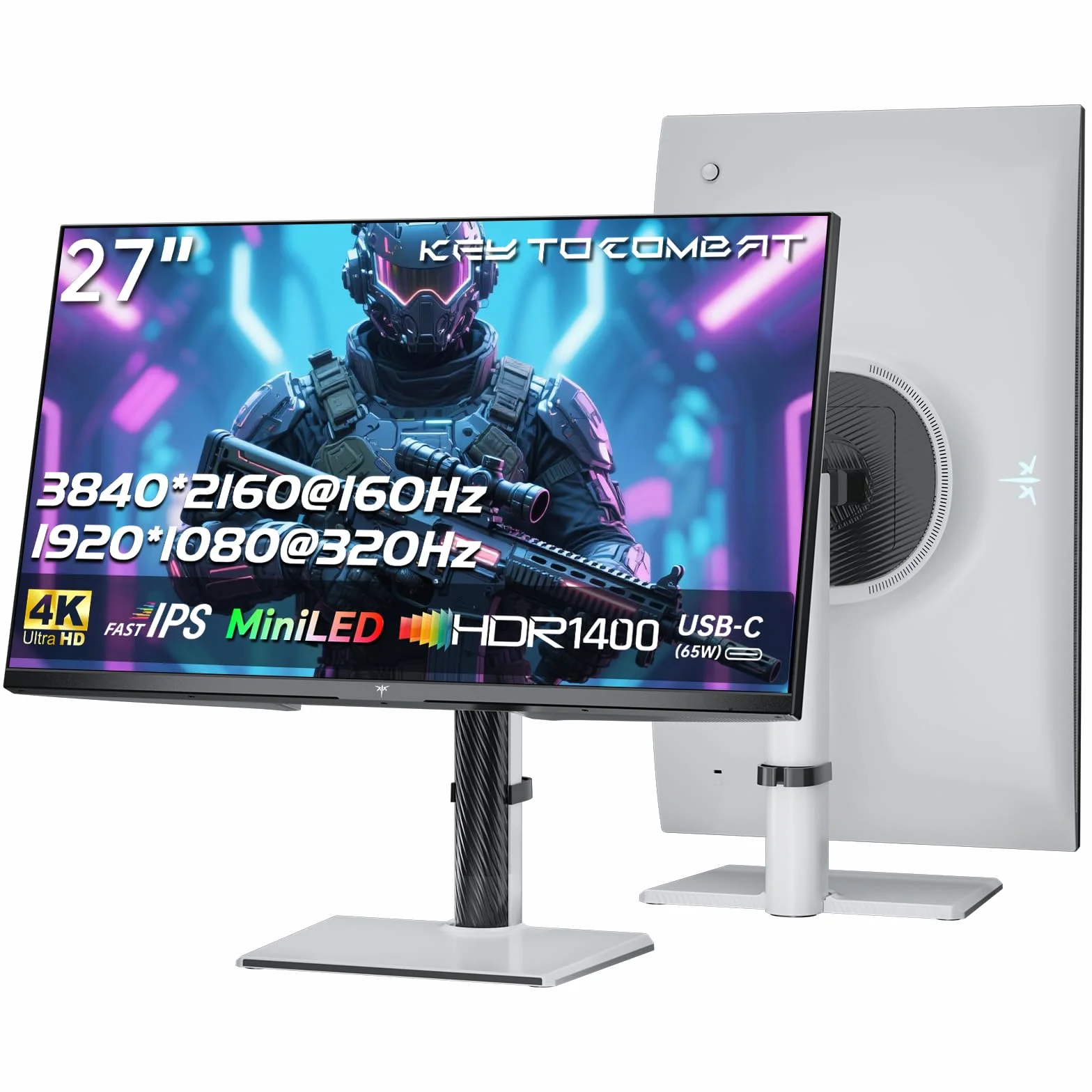 KTC MiniLED Monitor Gamingowy 27 cali 4K 160Hz FHD 320Hz