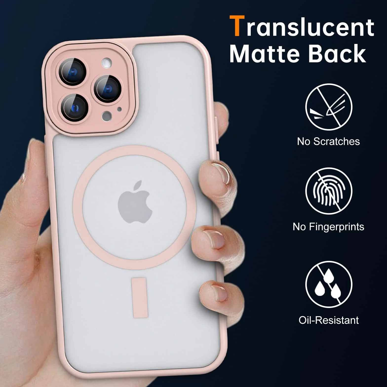 Nupcknn Etui magnetyczne do iPhone 14 Pro, z Magsafe (najwyższa ochrona wojskowa i siła magnetyczna), etui na telefon komórkowy do iPhone 14 Pro, przezroczyste, matowe, cienkie, odporne na uderzenia
