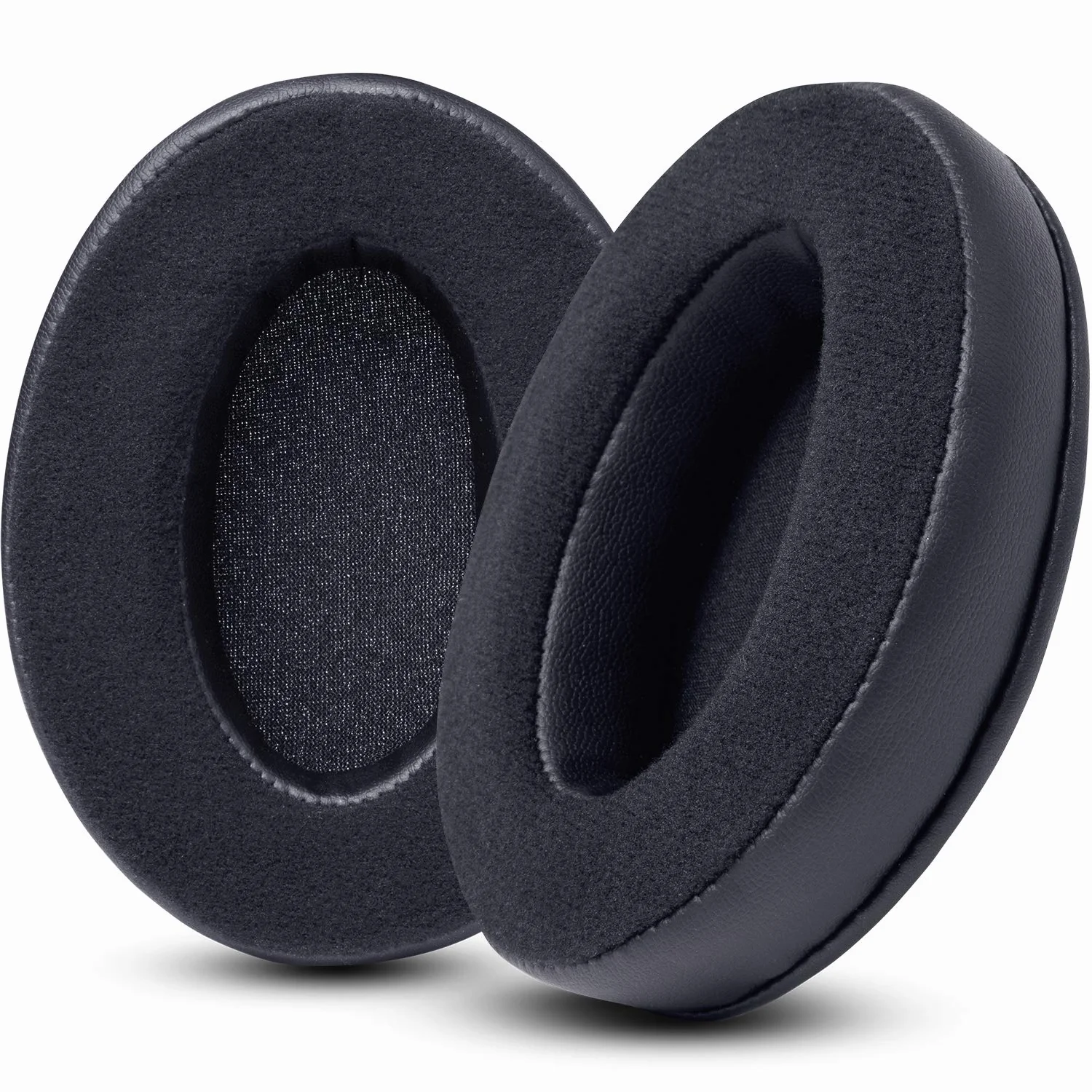 WC PadZ Velour - Ultimate Upgraded Earpads by Wicked Cushions - Kompatybilne z Audio Technica, HyperX, SteelSeries Arctis & More - Extra Thick - Bigger Opening - Softer Memory Foam | (Black)
