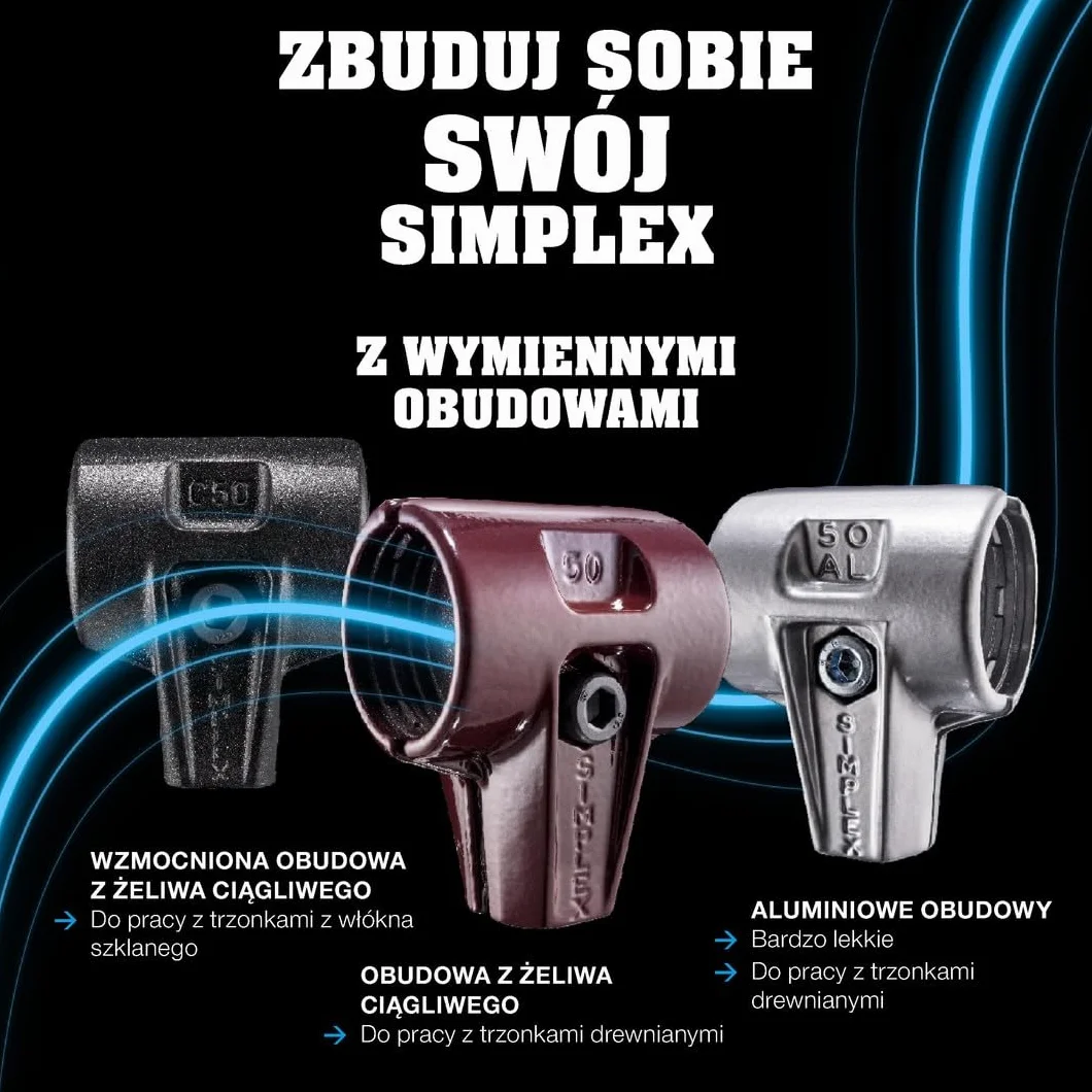 Obuch do młotka z miękkim bijakiem SIMPLEX z tworzywa sztucznego 30mm HALDER