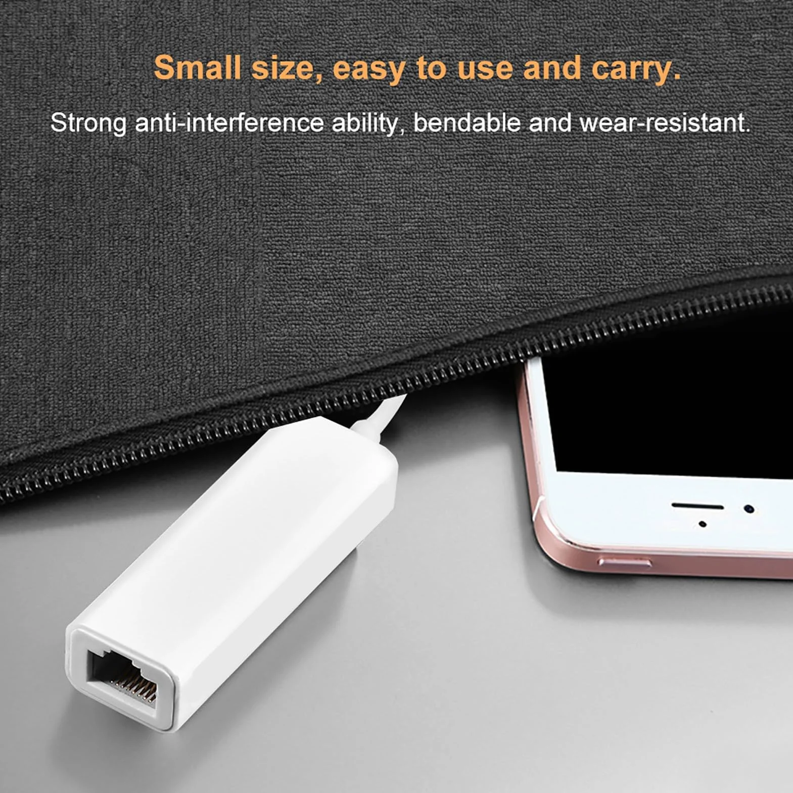 Konwerter Adaptera Sieciowego USB 3.1 Typu C na RJ45 100 Mb/S Ethernet LAN do Laptopa USB C, Plug and Play, Mały Rozmiar, Swobodnie włóż Złącze Typu C, Zaawansowany Układ