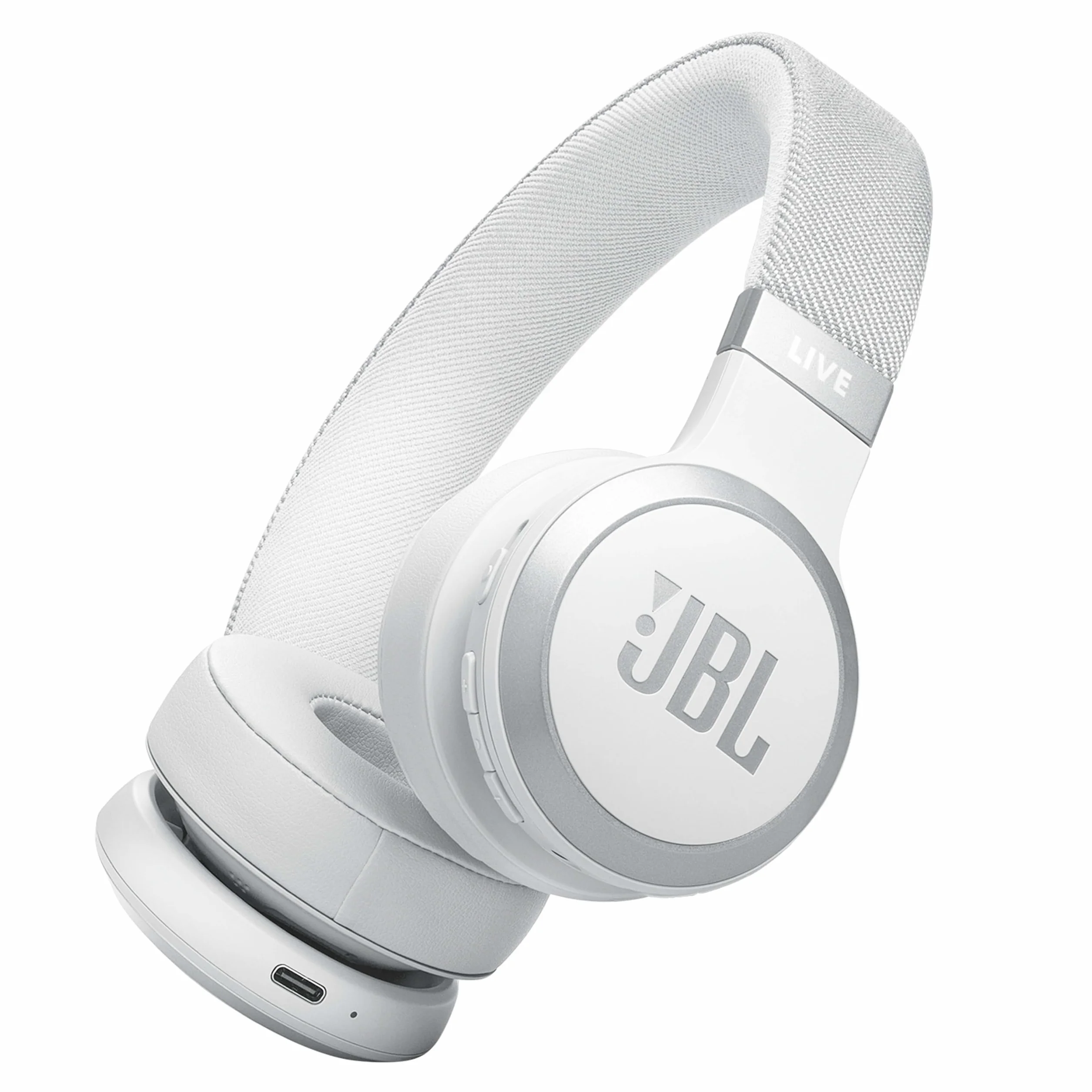 JBL Live 670 NC Bezprzewodowe Słuchawki Nauszne, Bluetooth 5.3, Mikrofon, 65h Baterii, Białe
