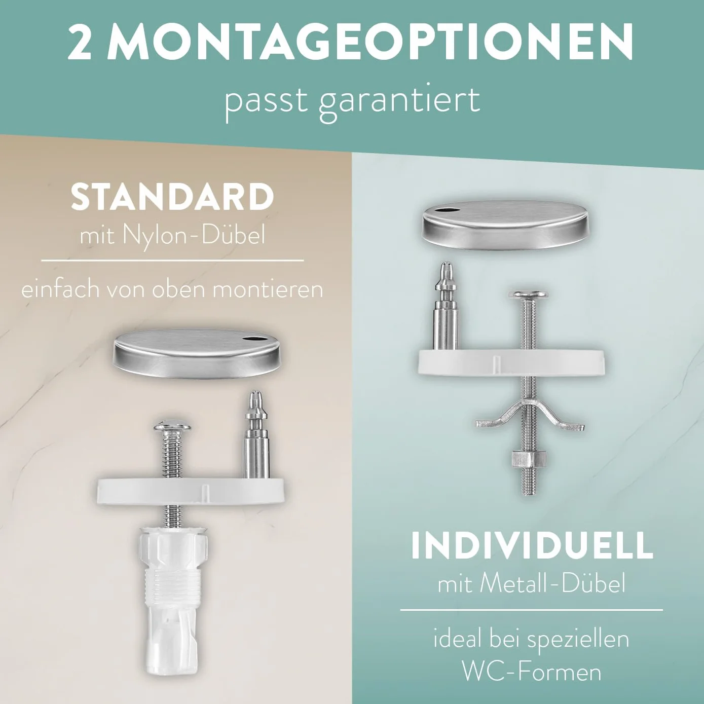 BENKSTEIN Deska sedesowa klasy premium, antybakteryjna, owalna, ciemnoszara, z duroplastu, z funkcją Quick-Release i funkcją cichego opadania, deska sedesowa ze stali nierdzewnej, zdejmowana deska