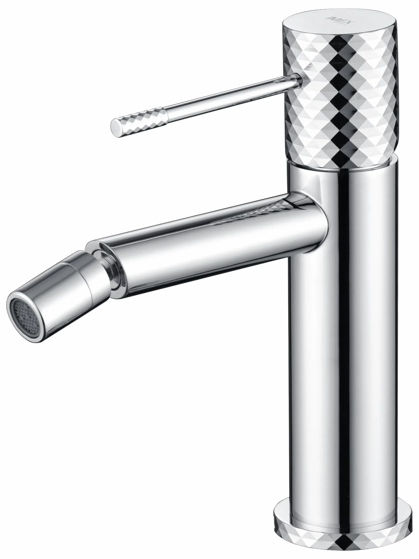 IMEX kran bidetowy, bateria bidetowa, bateria bidetowa, bateria bidetowa z mieszaczem ciepłej i zimnej wody, bateria Bidet, łatwa instalacja, seria Genua, kolor chrom