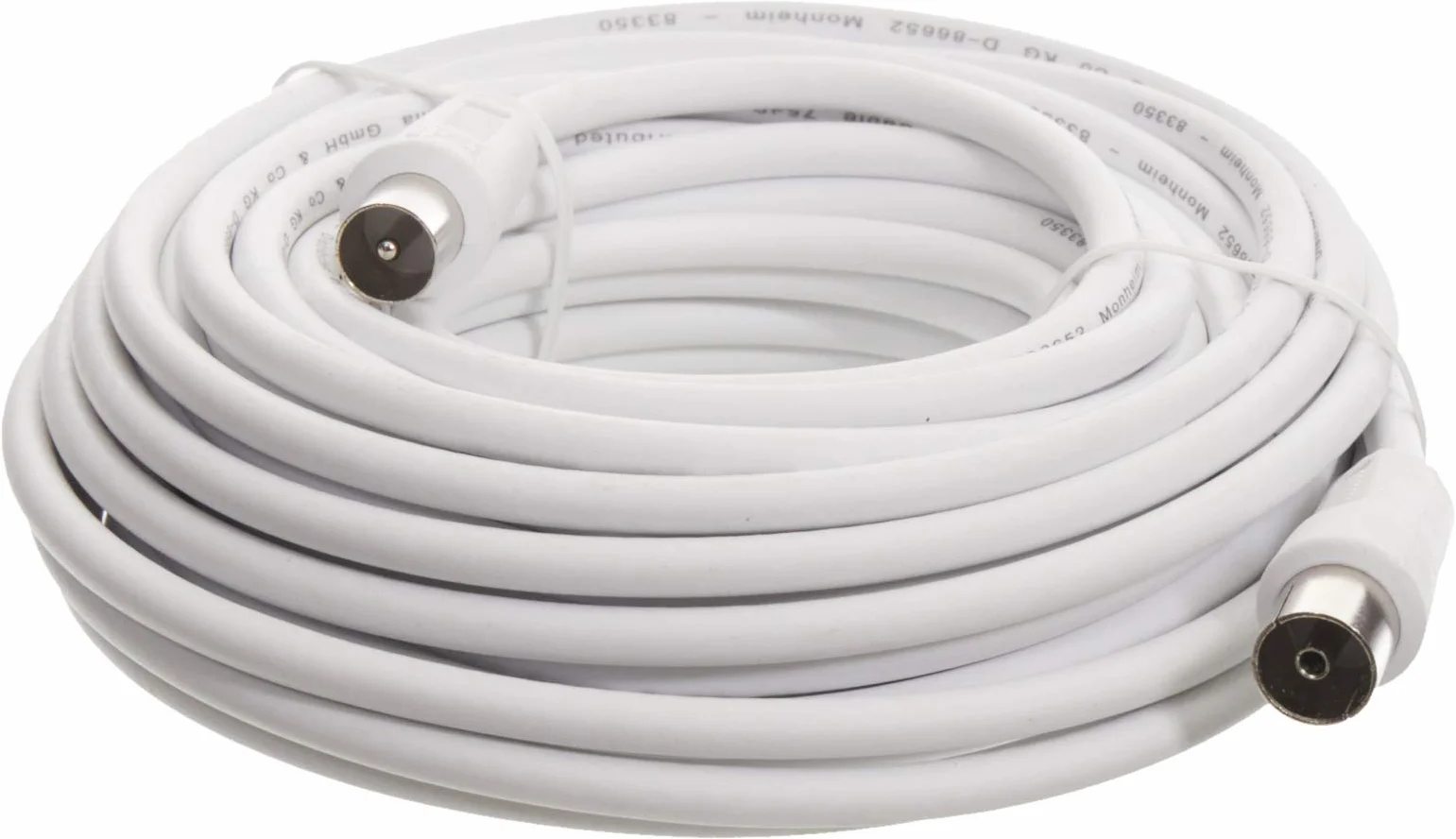 Hama Kabel antenowy M-H 10 m podwójne ekranowanie biały