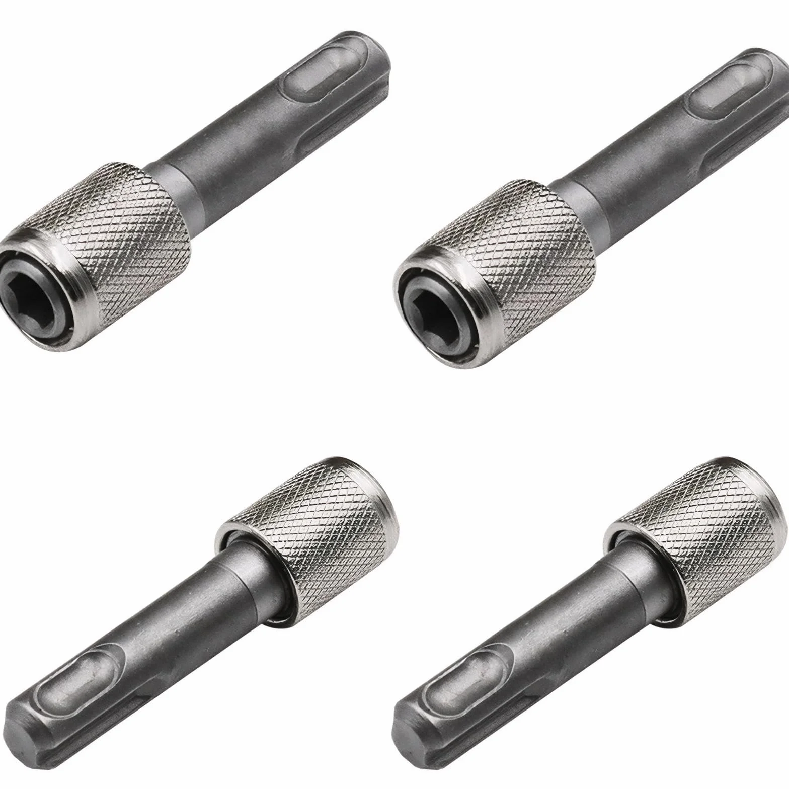 MAEXUS 4 x adapter SDS Plus, adapter SDS Plus 6,35 mm (1/4"), uchwyt sześciokątny, uchwyt wiertarski