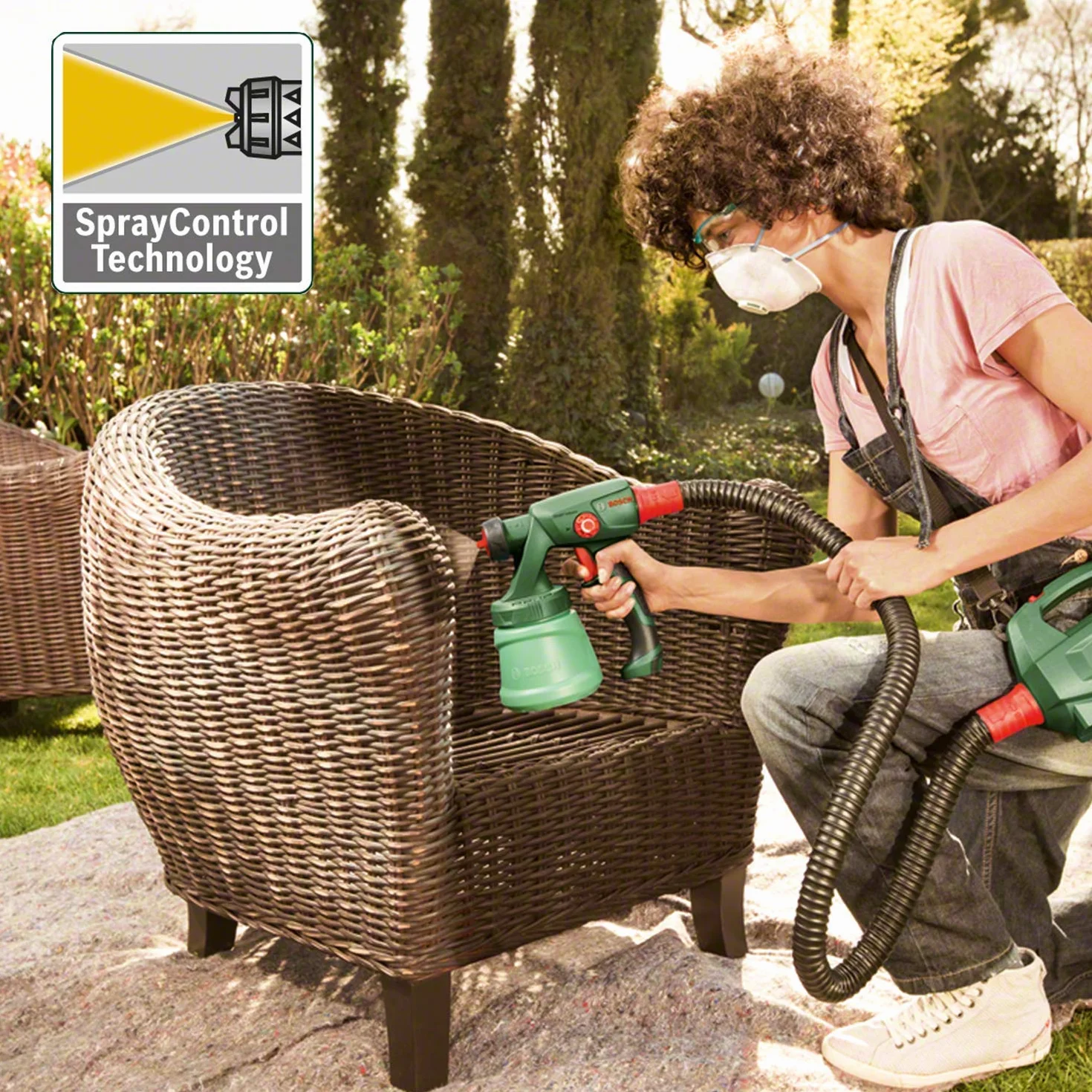 Bosch Home and Garden 0603207000 System Natryskowy do Malowania, 410 W, 240 V, Zielony