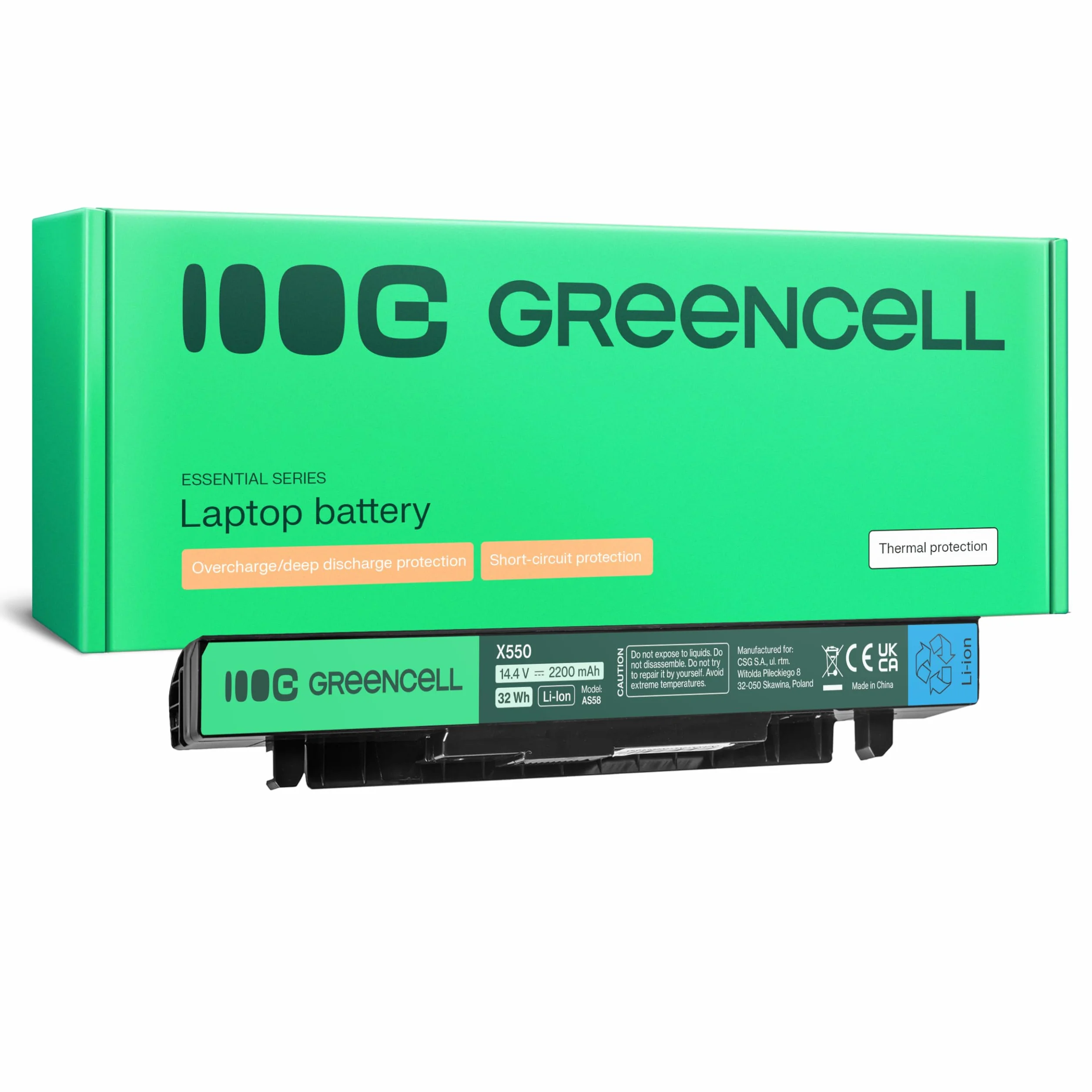 Green Cell Bateria A41-X550A do ASUS X550 Laptop