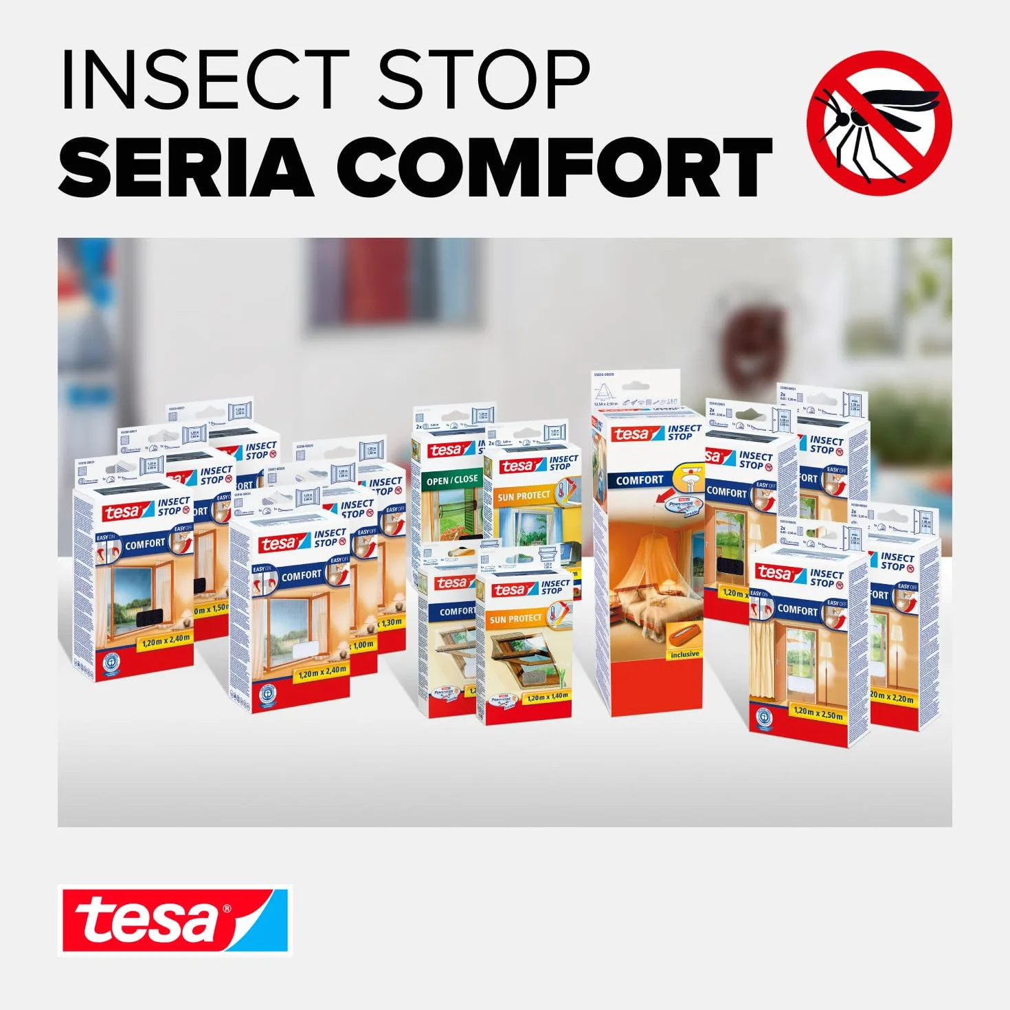 tesa® Comfort Rzep samoprzylepny do moskitier Comfort – taśma rzepowa do mocowania siatek okiennych przeciwko owadom – wymiary: 5,60 m x 9 mm, biała