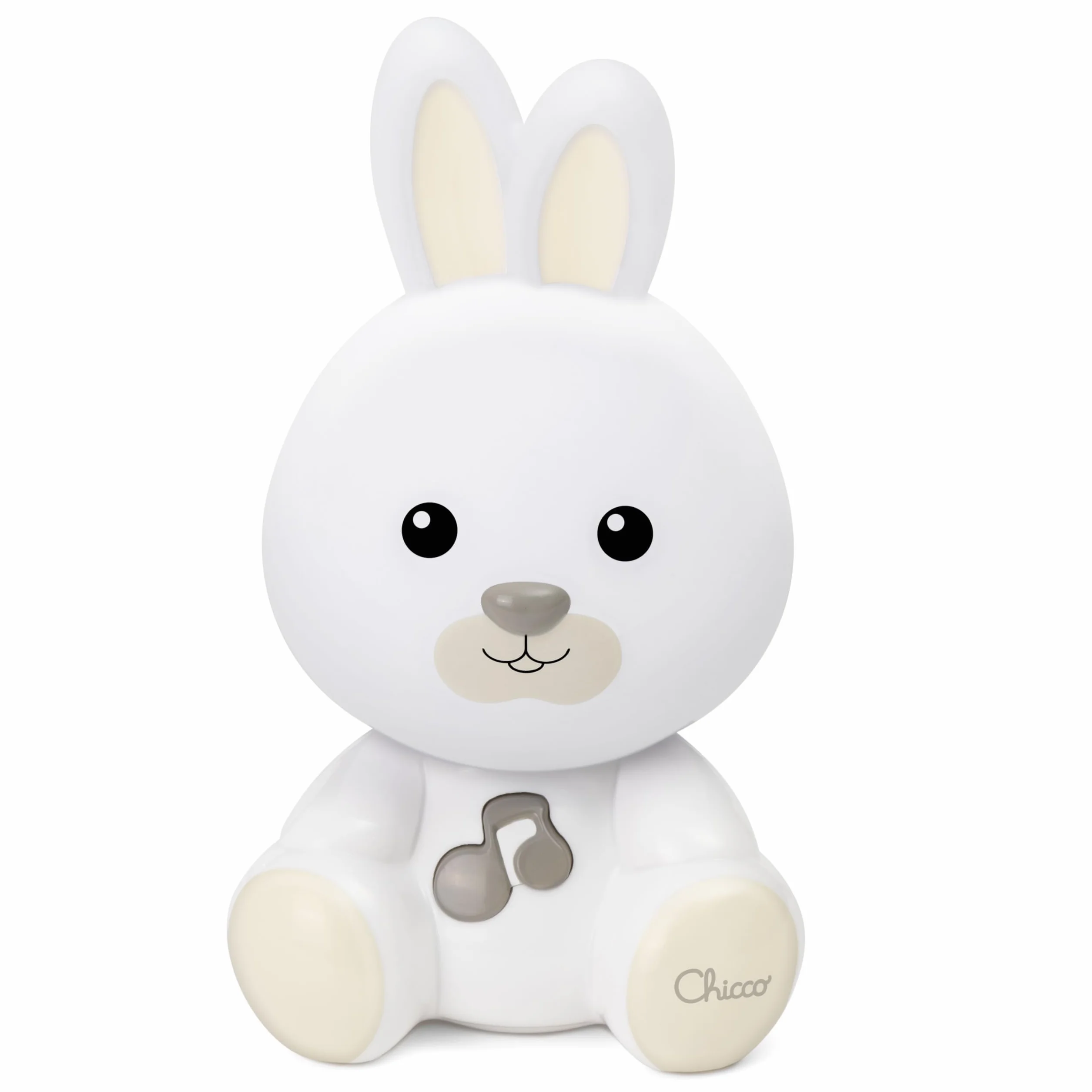 Chicco Lampka Nocna Króliczek, Przenośna Lampka Króliczek z Muzyką Klasyczną i Kojącymi Dźwiękami, Przenośna Lampka Nocna i Lampka Prowadząca, 0 miesięcy +, Neutralna
