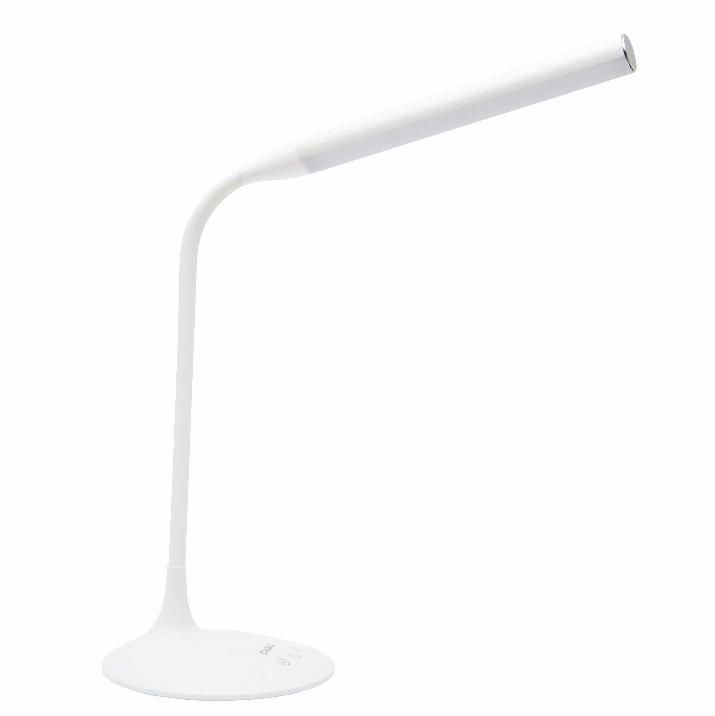 DAC Ergonomiczna lampa biurkowa LED 38.1 cm z elastyczną gęsią szyją, 3 tryby jasności, do czytania i nauki, inteligentny przełącznik dotykowy do ściemniacza i automatycznego timera, biała