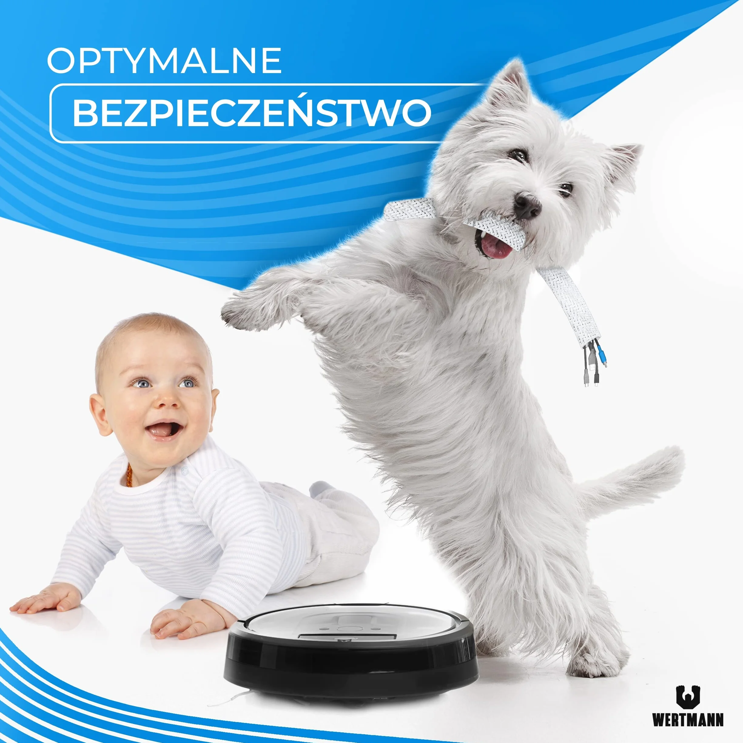 pleciony wąż kablowy biały [3m] jako kanał do kabli tv biały lub organizer kabli na biurku - Średnica się dopasowuje [12-20mm] - Zarządzanie kablami przy biurku, ochrona kabli przed kotem