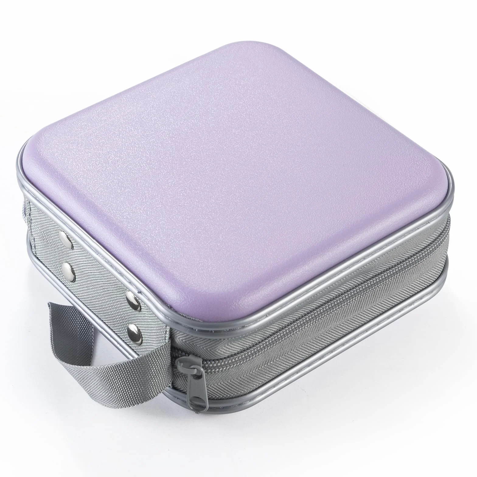 Etui na płyty CD 48 pojemnościowa twardopłastowa przenośna obudowa na DVD z ochronnym zamkiem Lavender