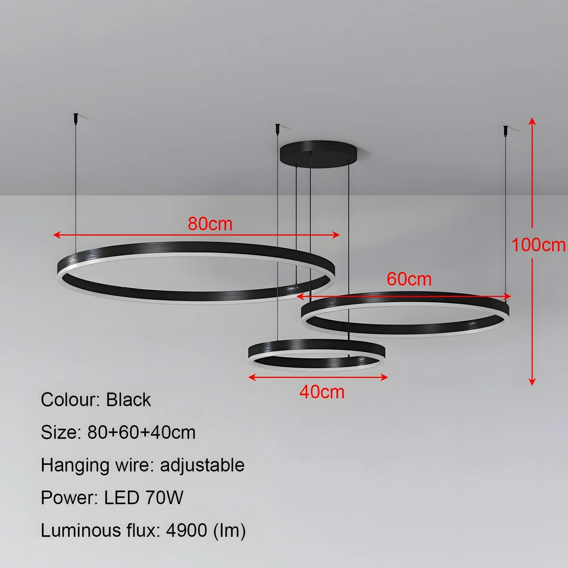 Nowoczesna Lampa Wisząca LED, Regulowany Żyrandol Sufitowy, Kreatywny Wisiorek Światła, Z Pilotem, Możliwość Ściemniania, Do Salonu, Kuchni, Restauracji