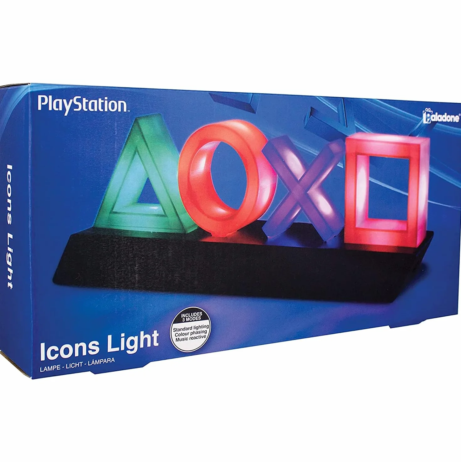 Paladone Playstation Icons Lampa Dekoracyjna, Wielokolorowy, 31 x 7 x 11 cm