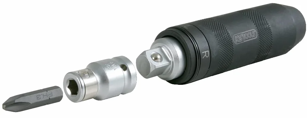 KS Tools 515.2 zestaw wkrętaków udarowych z bitami, 18 sztuk, biały