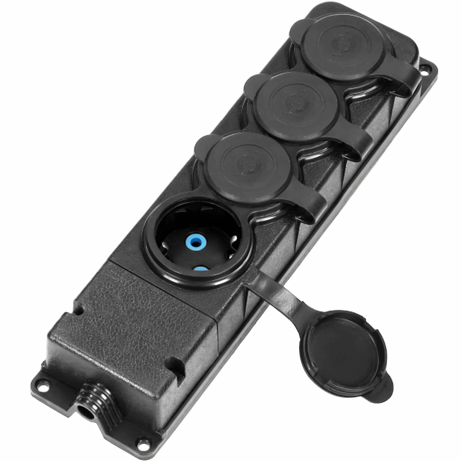 Wtyczka warsztatowa Schuko IP44 230V 16A 4 gniazda wodoodporna