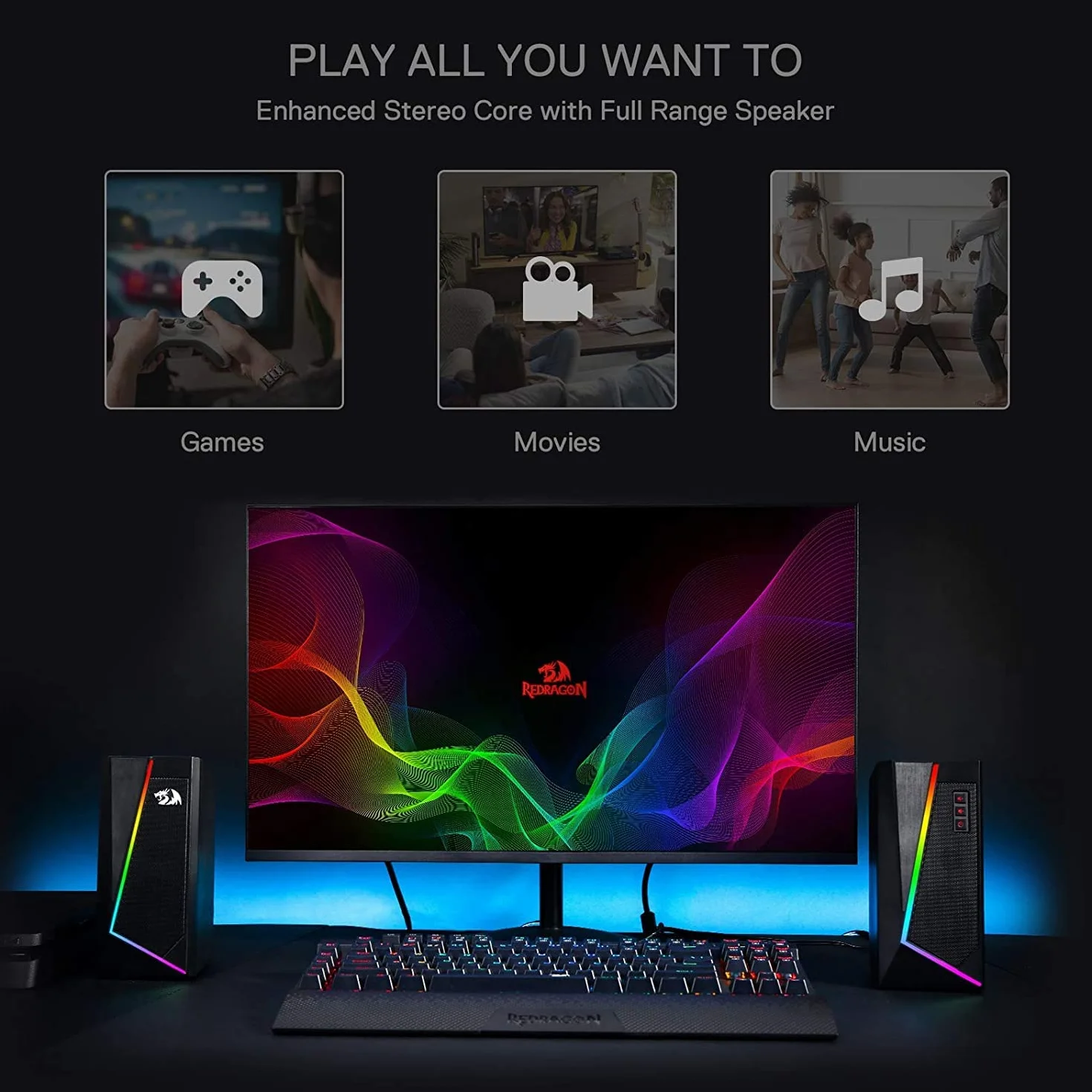 Redragon GS520 Anvil 2.0 głośnik komputerowy USB