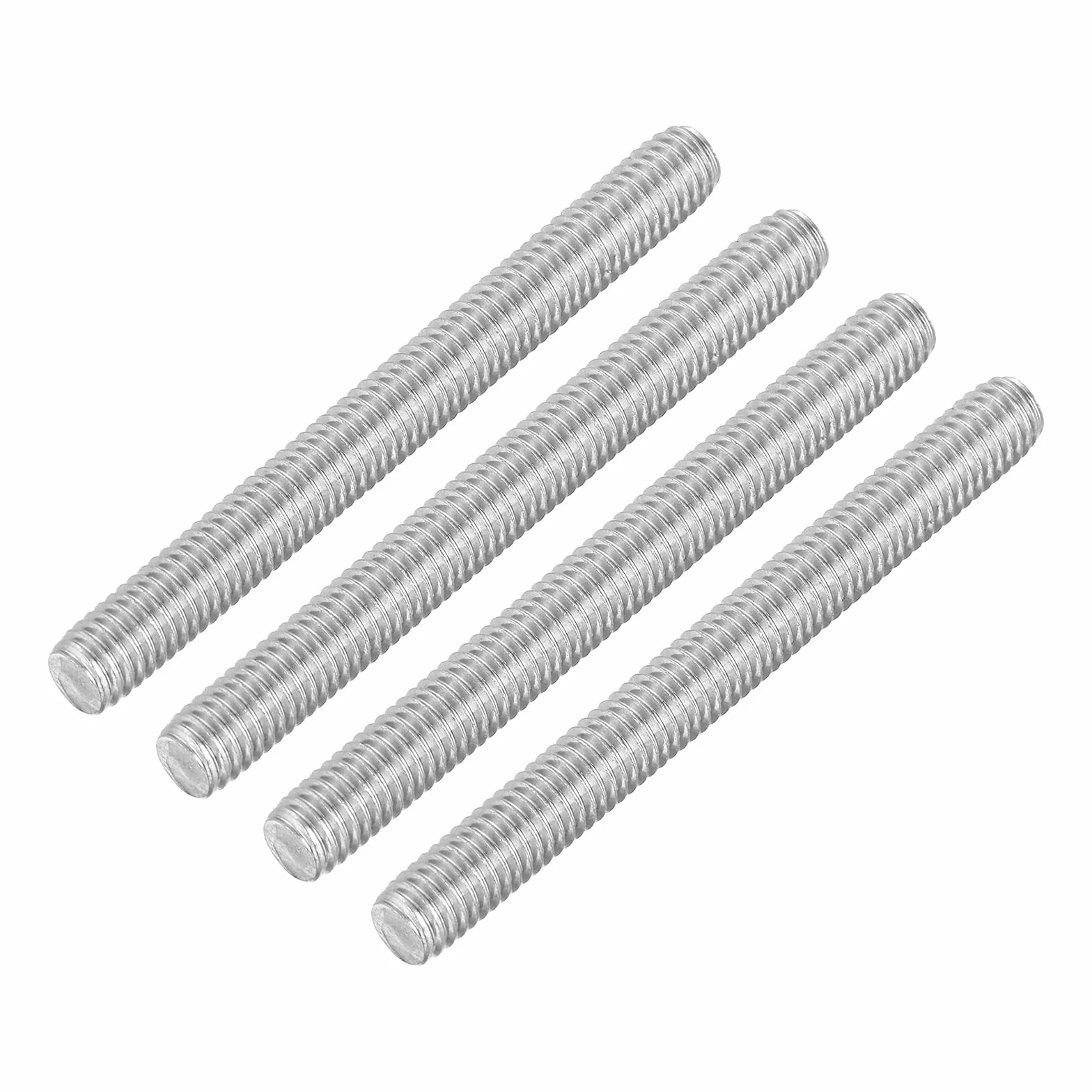 QUARKZMAN 4 szt. Pręt z pełnym gwintem, M6 x 60 mm stal nierdzewna 304 Sztyki Pręt z gwintem prawym M6-1 drut kromowy do montażu mebli maszyn