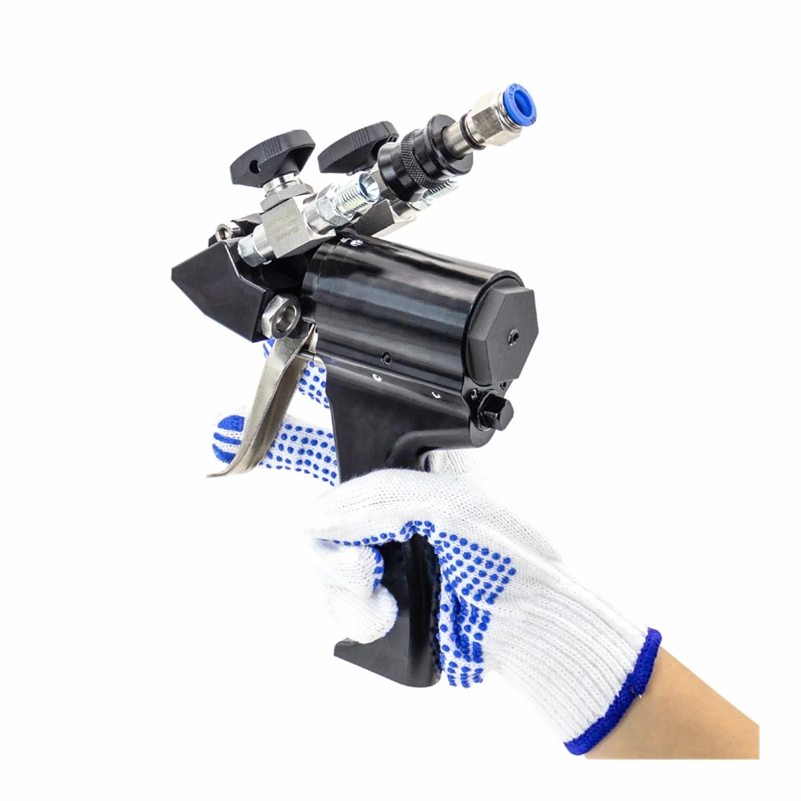 Pistolet natryskowy do pianki poliuretanowej P2 Pneumatyczny pistolet powłok wysokociśnieniowych Maks. 35 MPa 1-12 kg/min 0,2-1,2 1,6 mm Do użytku DIY