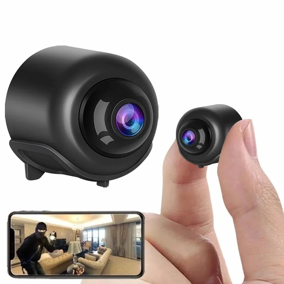 Mini ukryta kamera szpiegowska IP WiFi HD 1080p z aplikacją do oglądania filmów w czasie rzeczywistym z telefonu komórkowego Mikrokamera bezpieczeństwa do monitoringu z noktowizorem i wykrywaniem