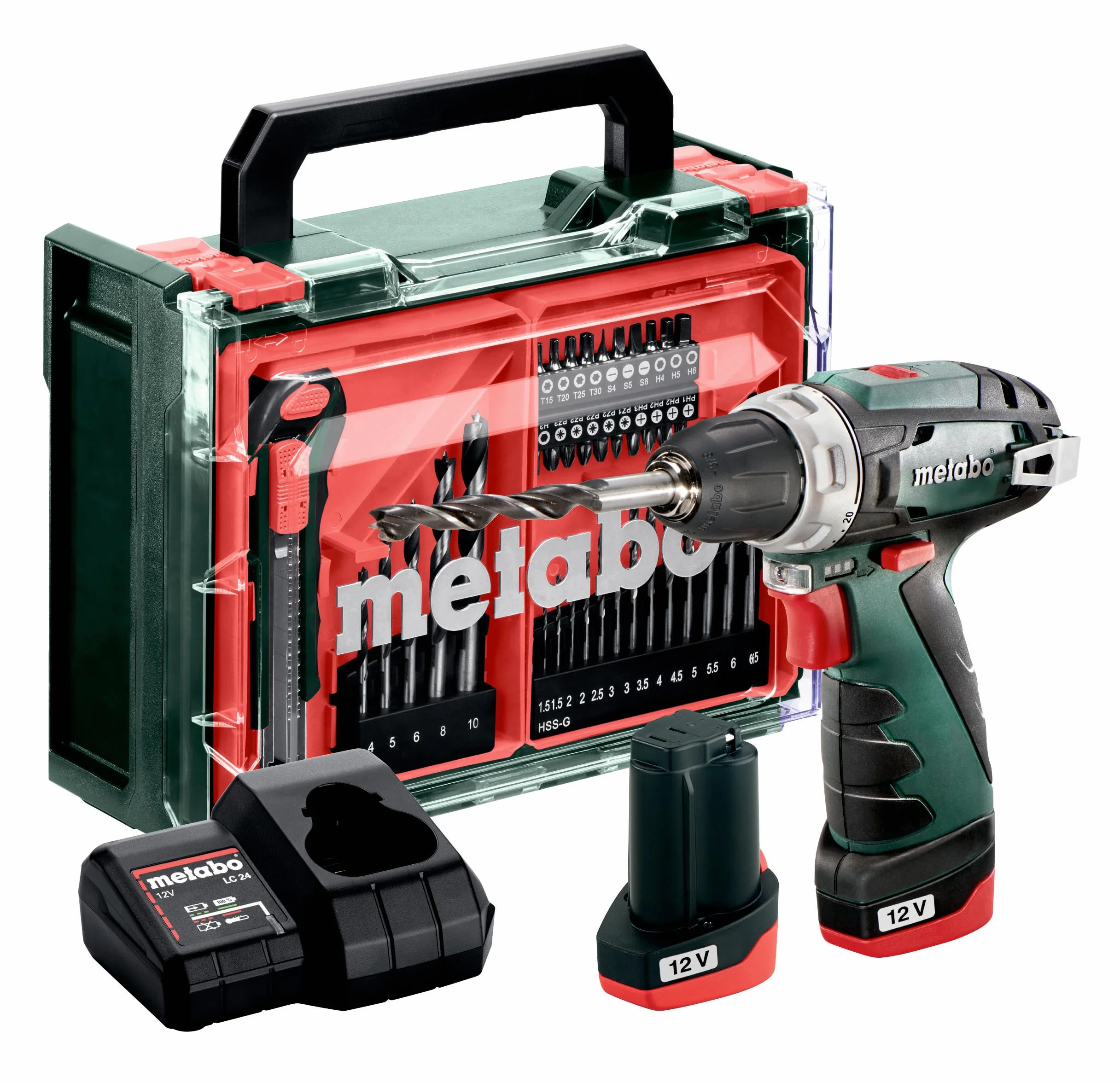 TALADROS - ATORNILLADORES DE BATERÍA - Con batería de 12 V Insertable PowerMaxx BS Basic Set