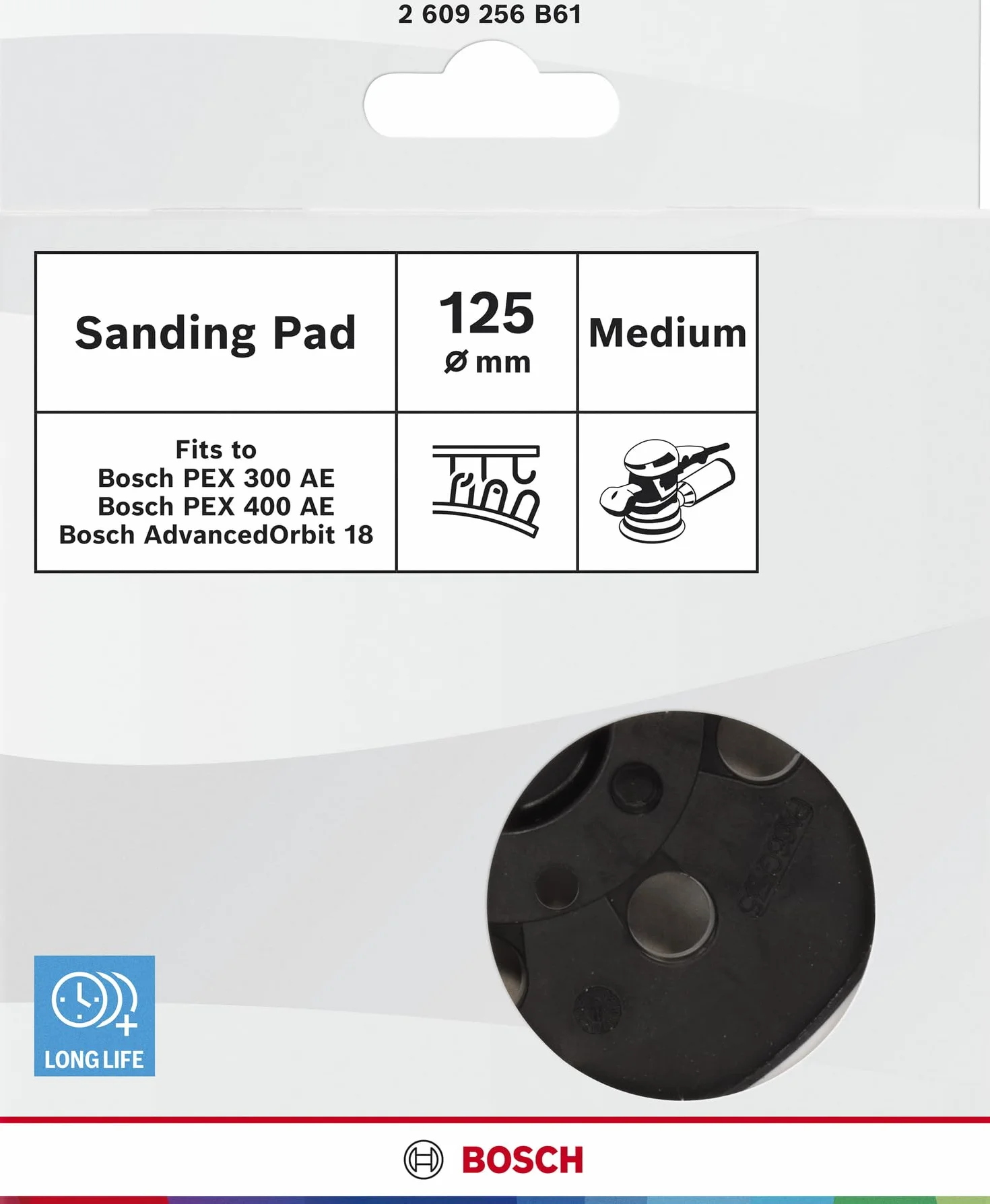 Bosch 1x Talerze szlifierskie (Ø 125 mm, Średniotwarde, Osprzęt do szlifierek)