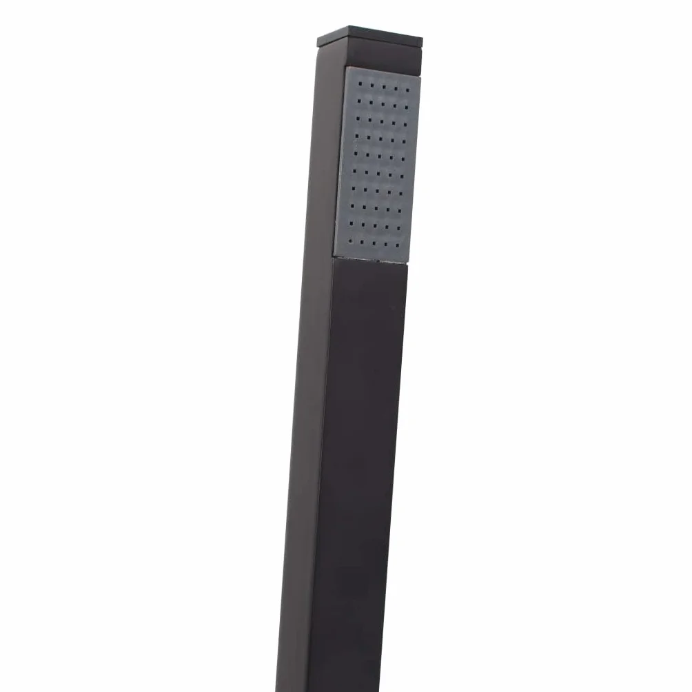 Wolnostojąca armatura wannowa czarna stal szlachetna 90 cm z słuchawką prysznicową, wąż 150 cm, wlot do wanny, wlot wody, wylot wanny, bateria mieszakowa do renowacji łazienki