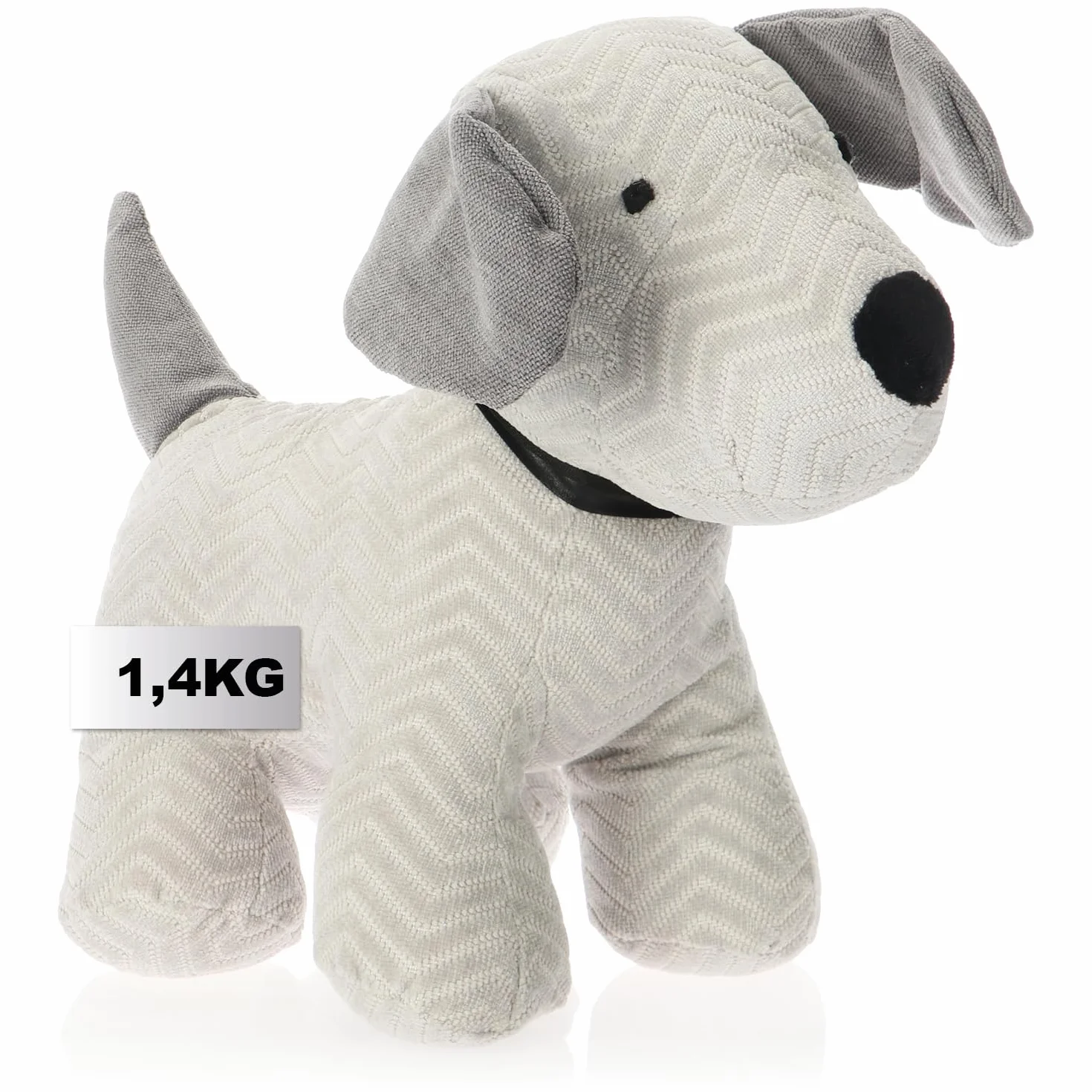 COM-FOUR® Stoper do drzwi, ciezki uchwyt do drzwi, ladny wzór psa, funkcjonalny dodatek do mieszkania, stoper do okien i drzwi, idealny na przeciag (Pies Emmy)