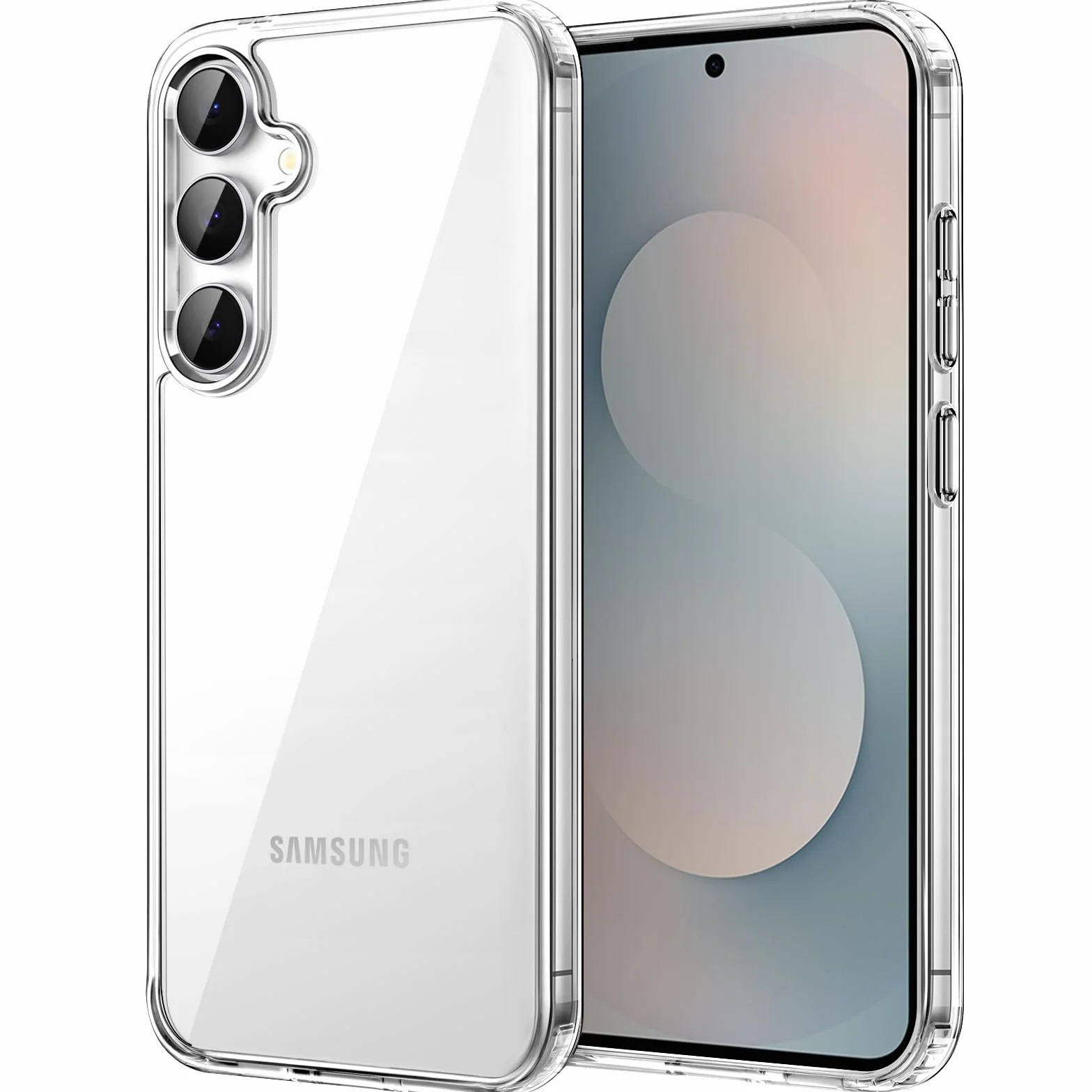 JETech Etui do Samsung Galaxy S25 FE, Odporne na Wstrząsy, Twardy PC Tył, Przezroczyste