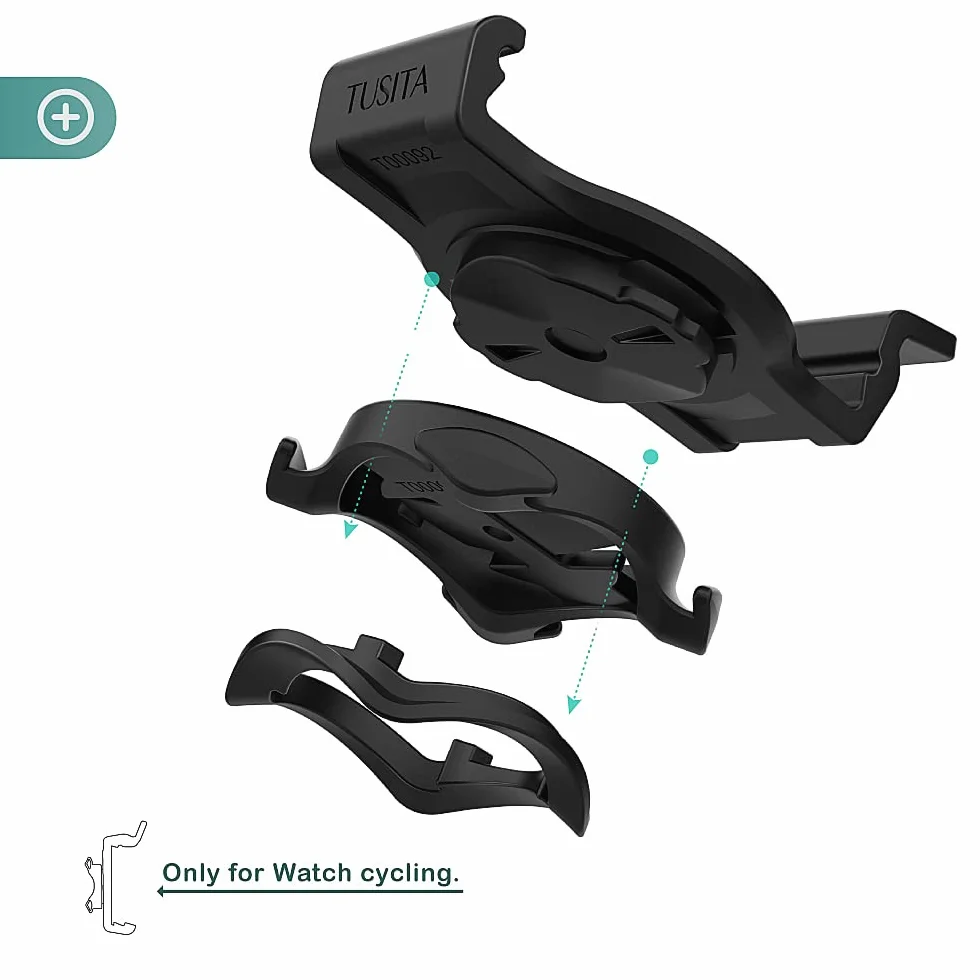 TUSITA QuickFit ćwierćobrotowy Uchwyt Rowerowy Kompatybilny z Garmin Fenix 6, Fenix 7, Epix 2