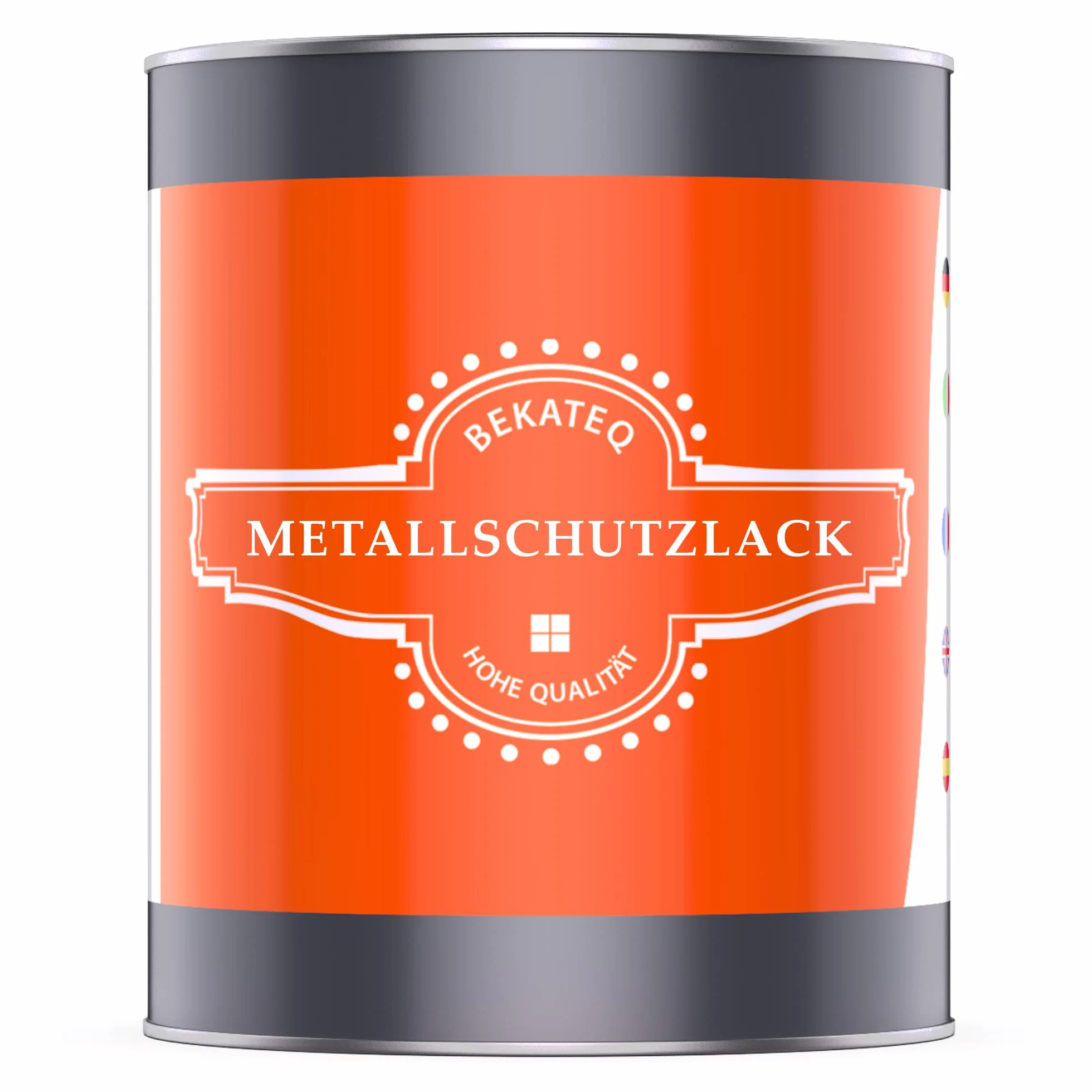BEKATEQ LS-570 lakier ochronny do metalu 4 w 1, kolor metalu 1 l, kolor antracytowy, podkład + farba antykorozyjna, warstwa pośrednia + warstwa kryjąca, lakier do metalu do dachu, okien, drzwi