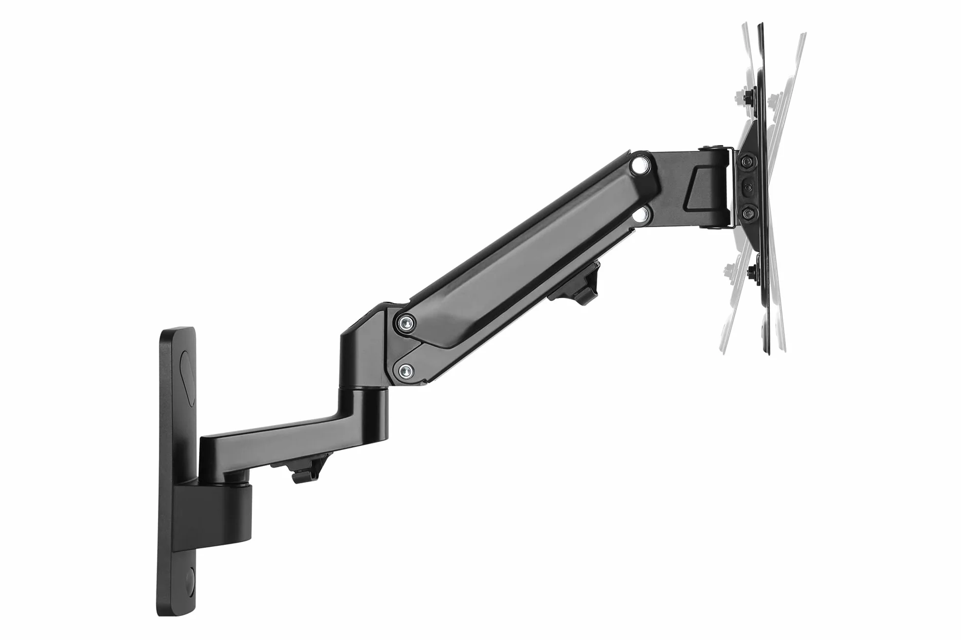 DIGITUS uchwyt ścienny do monitora ze sprężyną gazową 17-43" 23 kg VESA 75x75 100x100 czarny