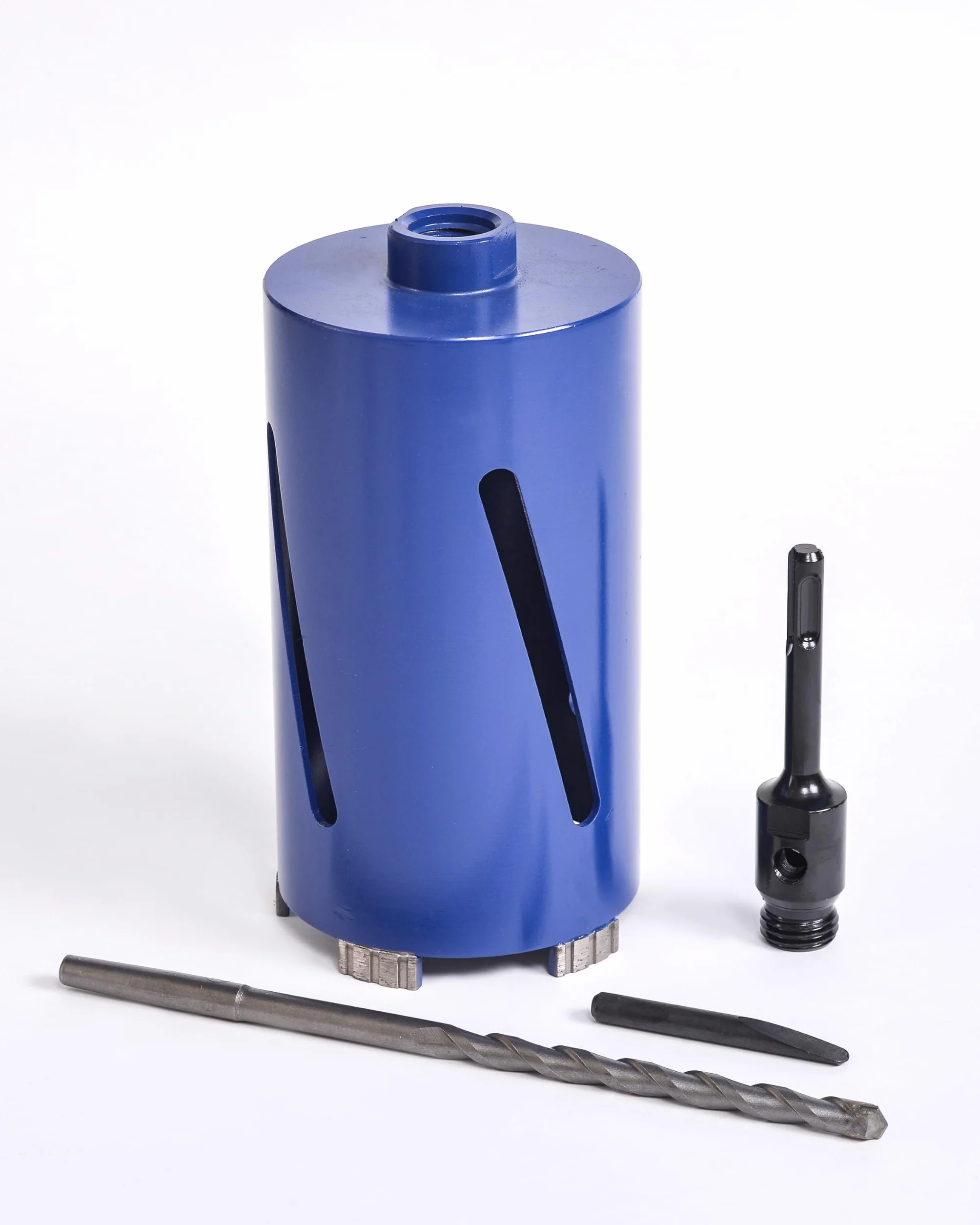 Diamentowa koronka wiertnicza, SDS PLUS nasadka wiertnicza z adapterem, średnica 102 mm, długość 200 mm, łącznie z wiertłem