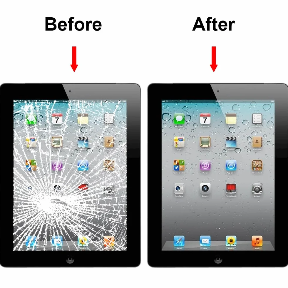 MMOBIEL Digitizer kompatybilny z iPad 5 2017 (czarny) ekran dotykowy o przekątnej 9,7 cala, w zestawie z narzędziami