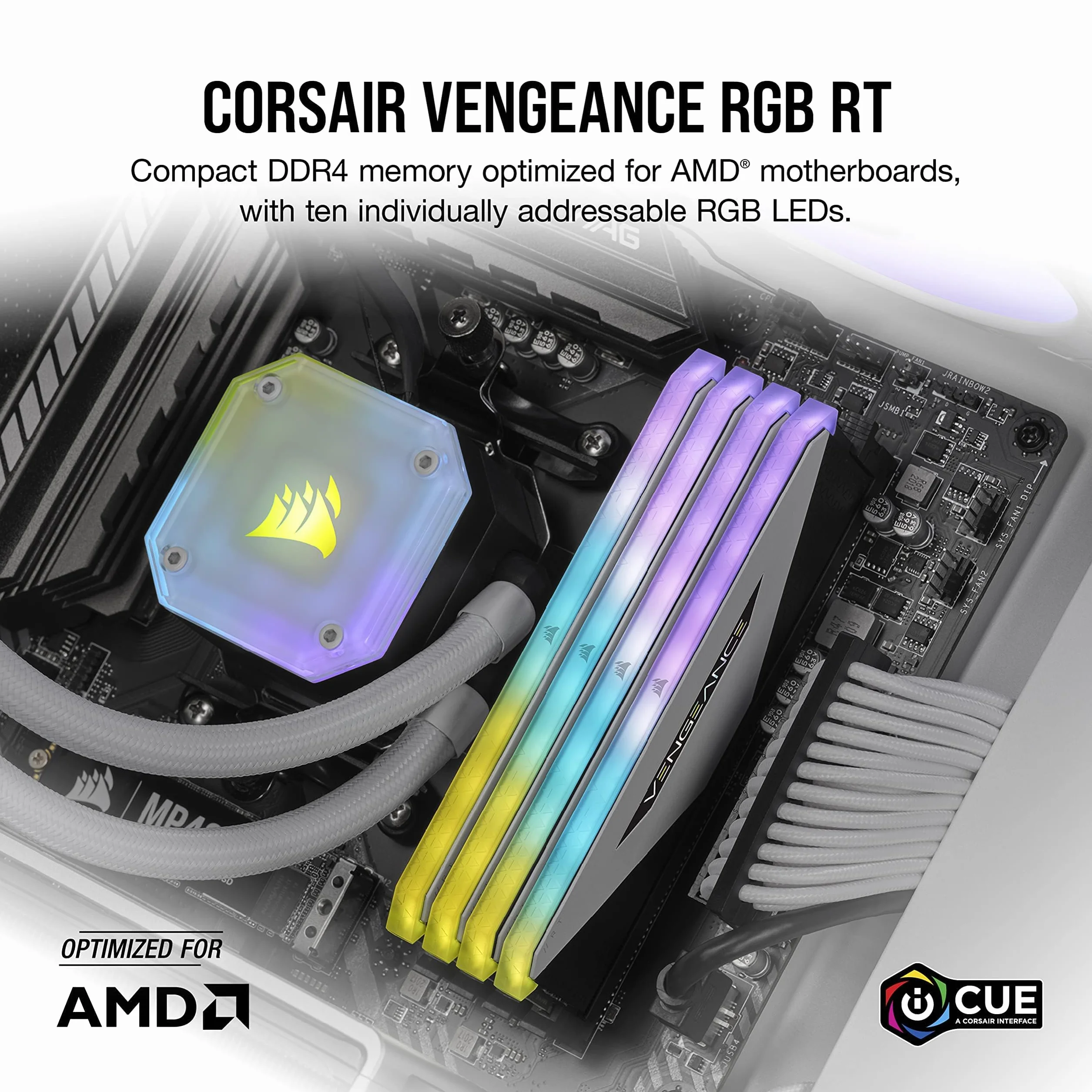 Corsair Vengeance RGB RT 16GB DDR4 3200MHz C16 pamięć stacjonarna biała