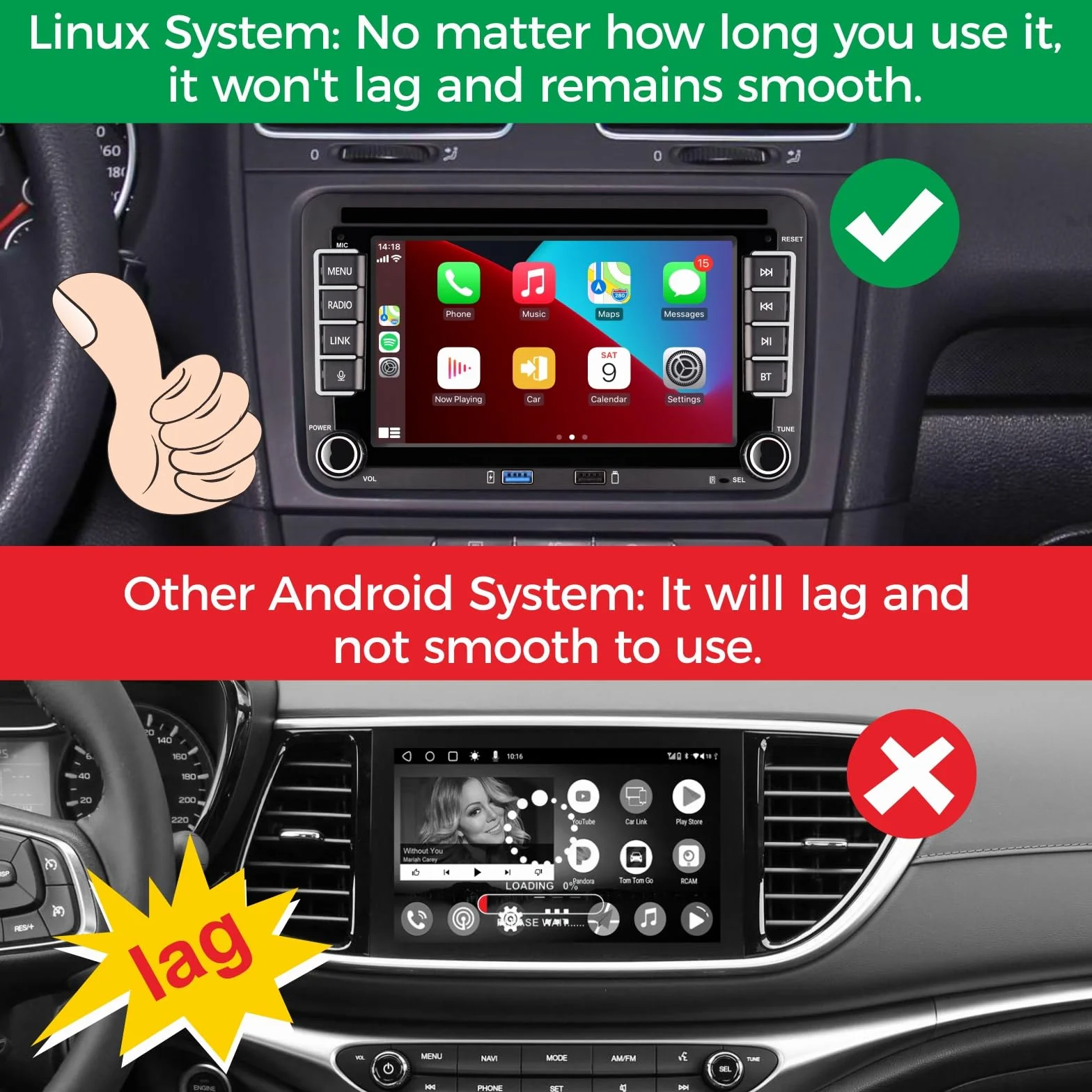 Radio samochodowe Plug & Play RCD330 z CarPlay Android Auto Bluetooth FM do VW Golf 5 6 Passat Jetta Polo