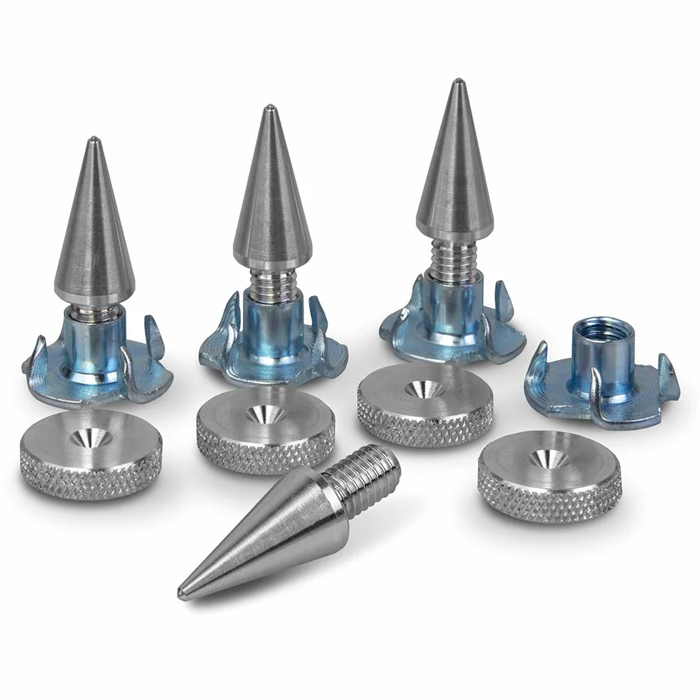 Kolce Głośnikowe M8 x 10mm L-30mm Aluminium 4 sztuki