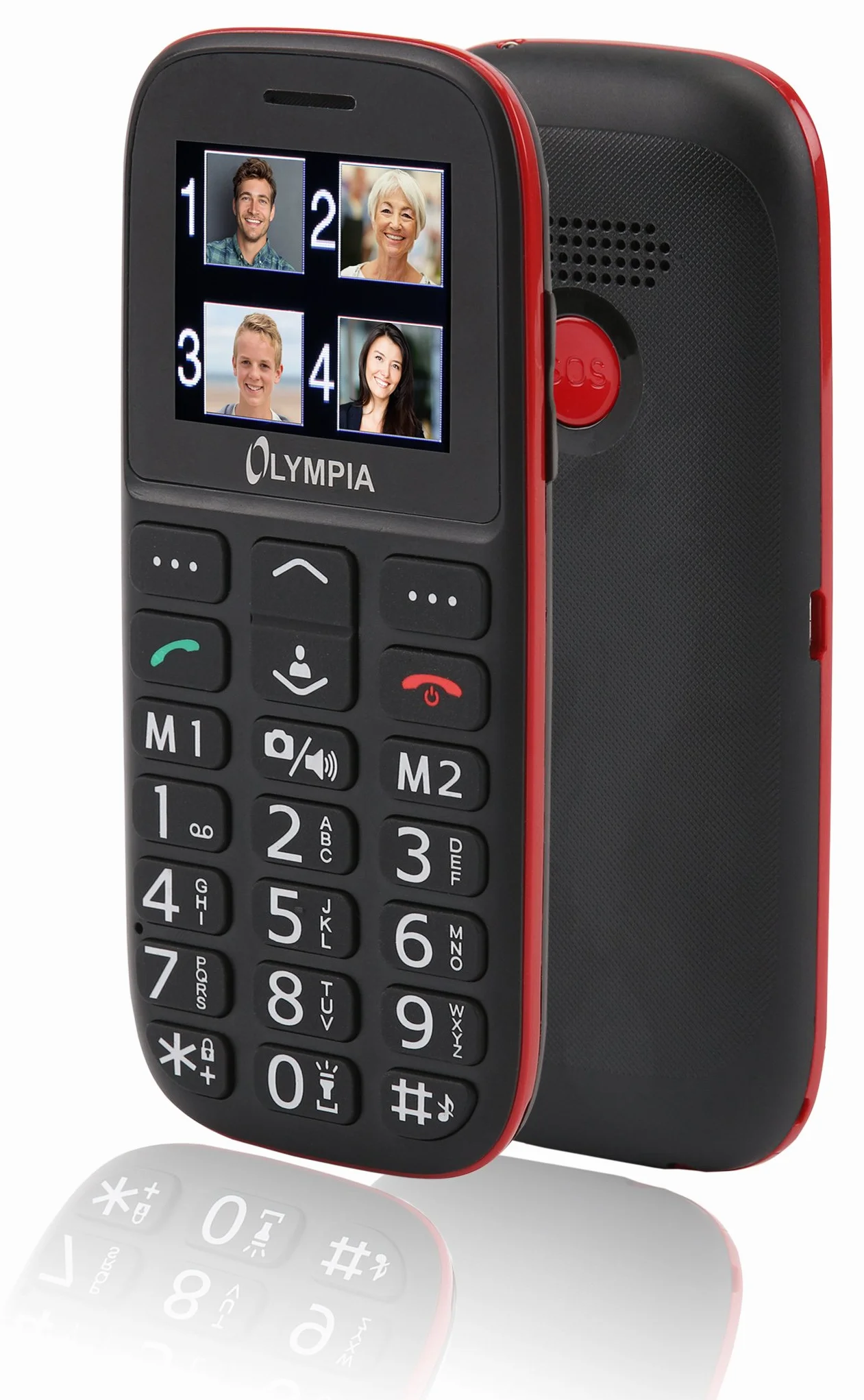 Olympia Bella 2214 telefon komórkowy dla seniorów duże przyciski prosty smartfon kolorowy wyświetlacz 1,7"